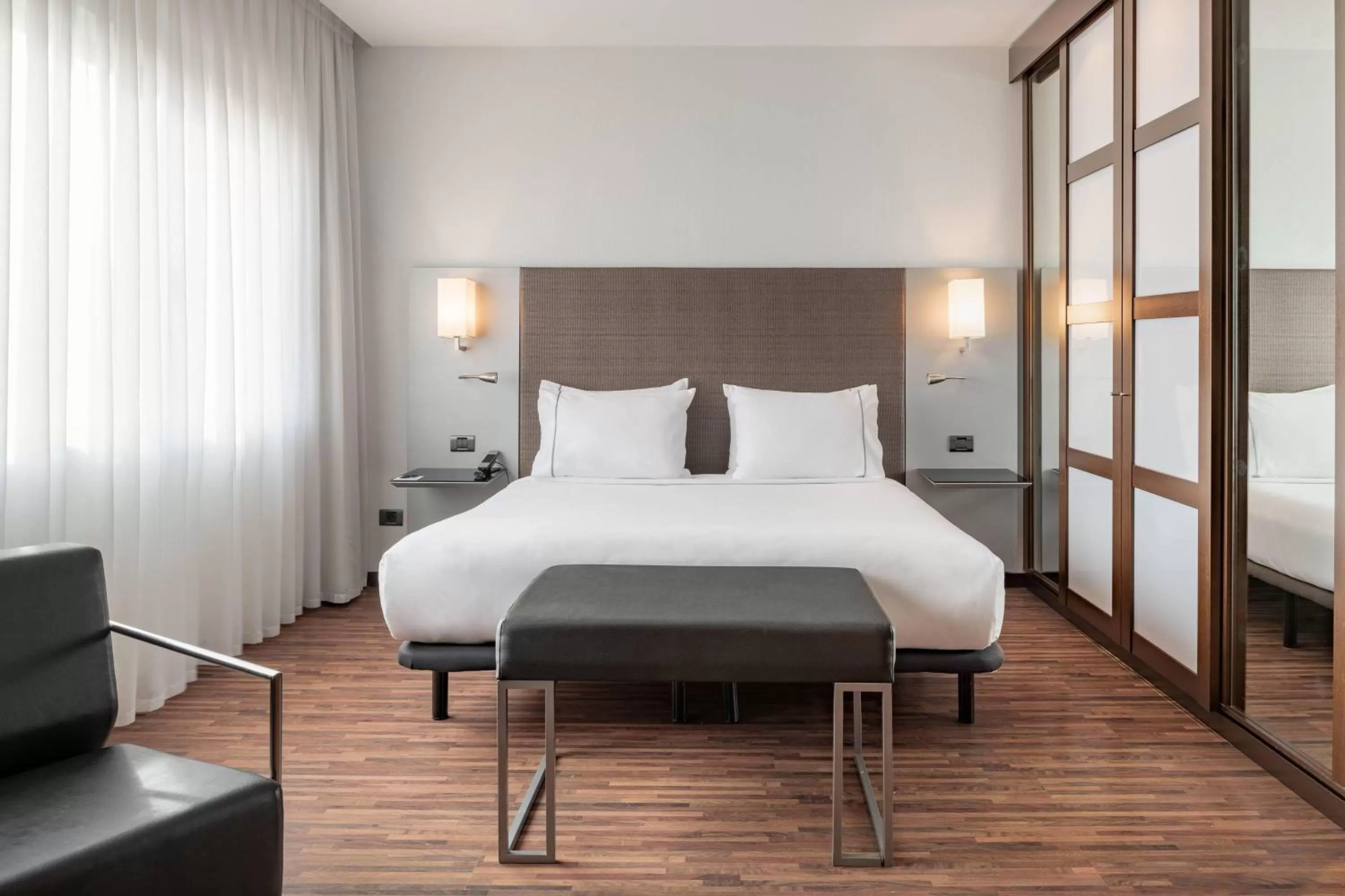 Photo of the whole room, Bed in AC Hotel San Sebastián de los Reyes by Marriott