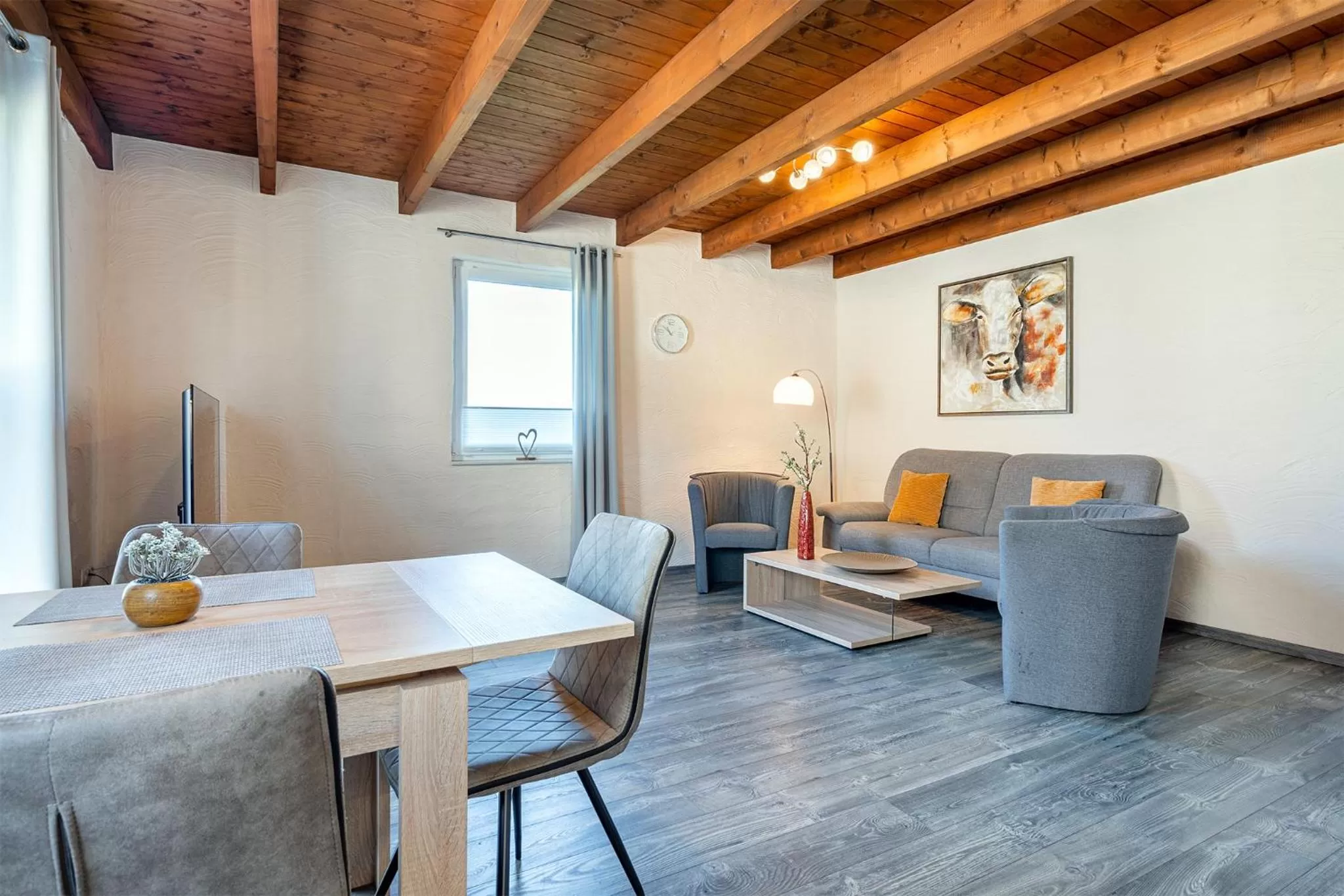 Living room in Villa Moorstern am Badesee Tannenhausen