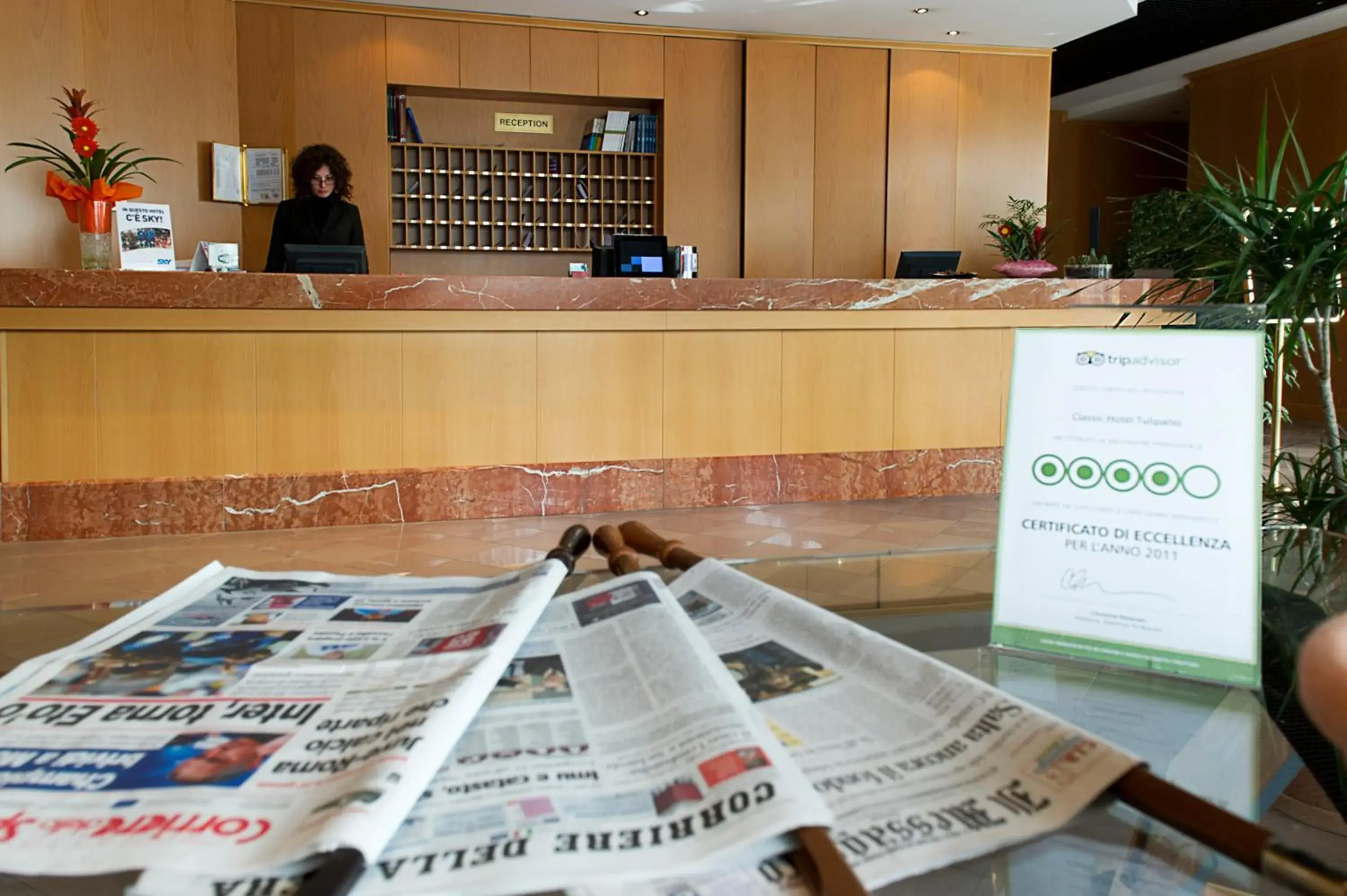 Lobby or reception in Classic Hotel Tulipano