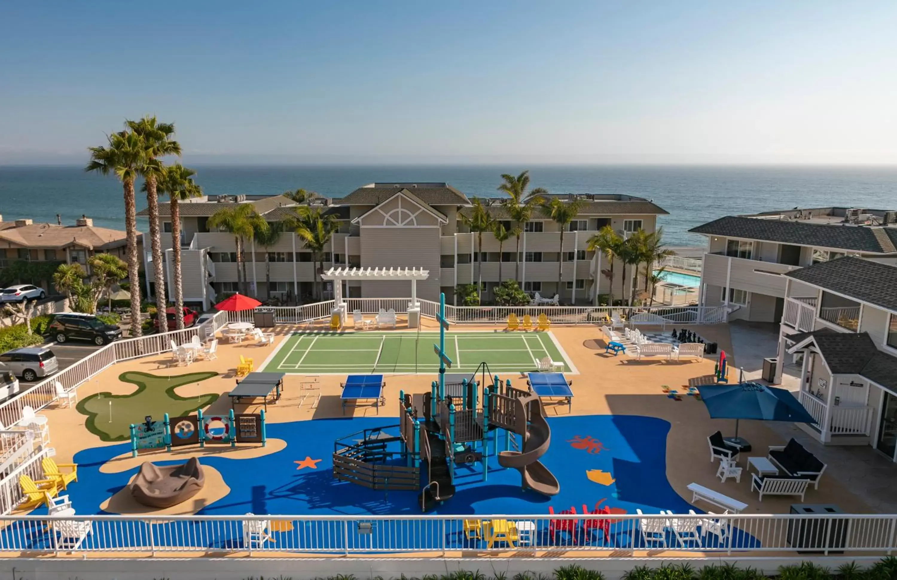 Children play ground, Pool View in Pismo Lighthouse Suites