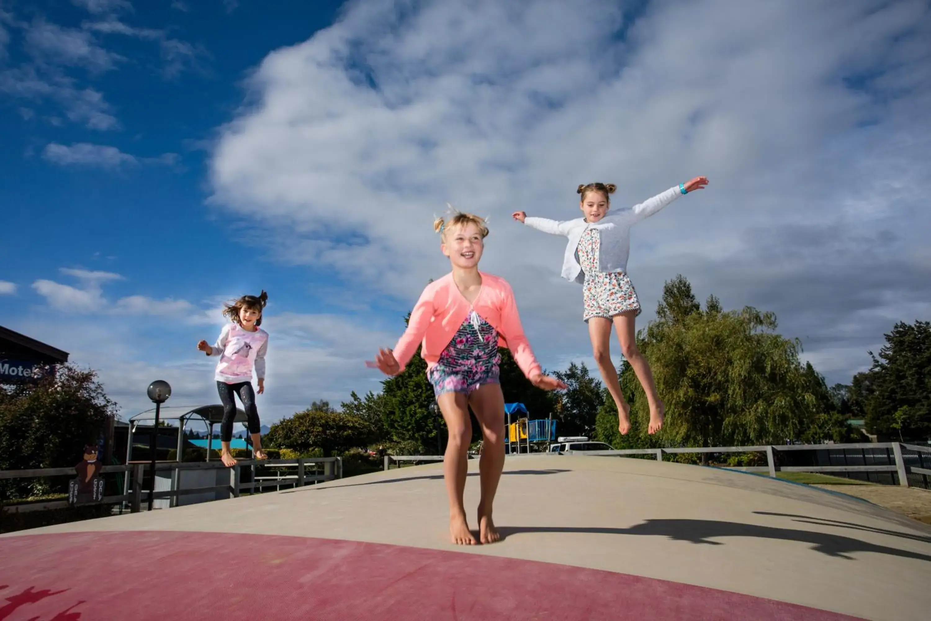 Children play ground in Te Anau Top 10 Holiday Park and Motels