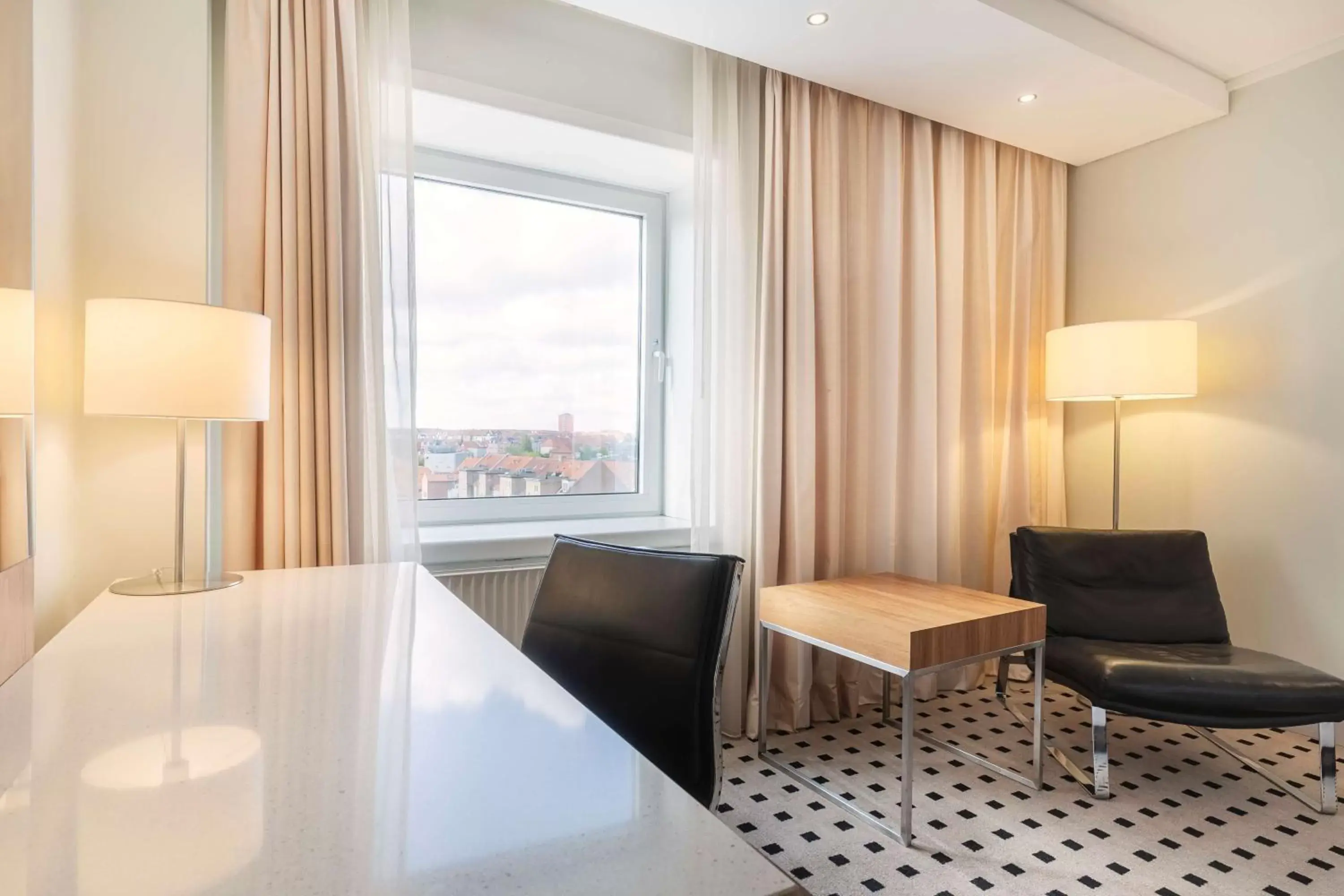 View (from property/room), Seating Area in Radisson Blu Scandinavia Hotel Aarhus