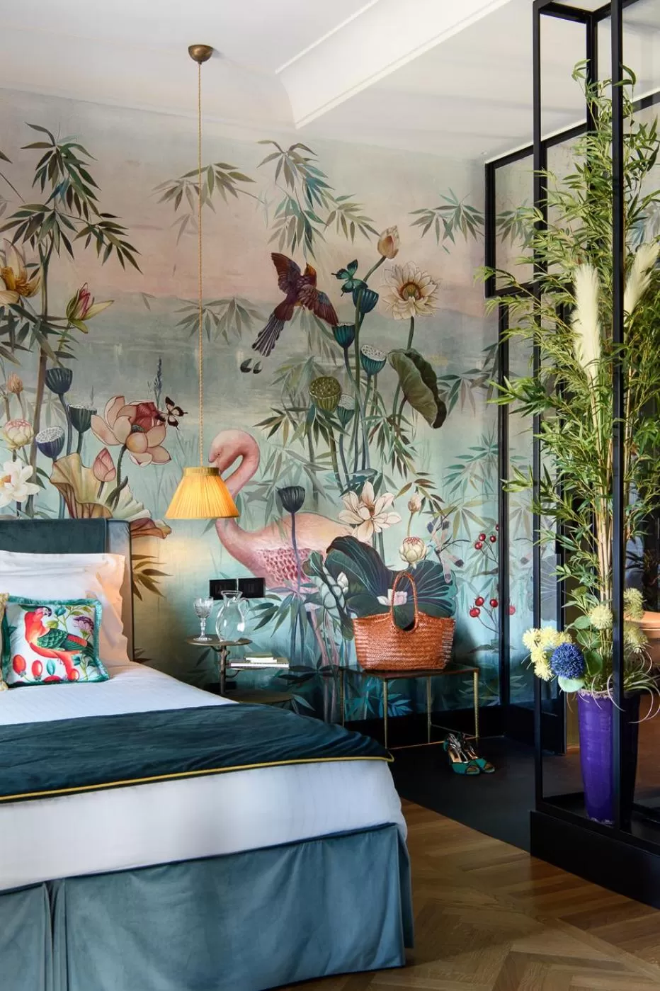 Bed in Velona's Jungle Luxury Suites