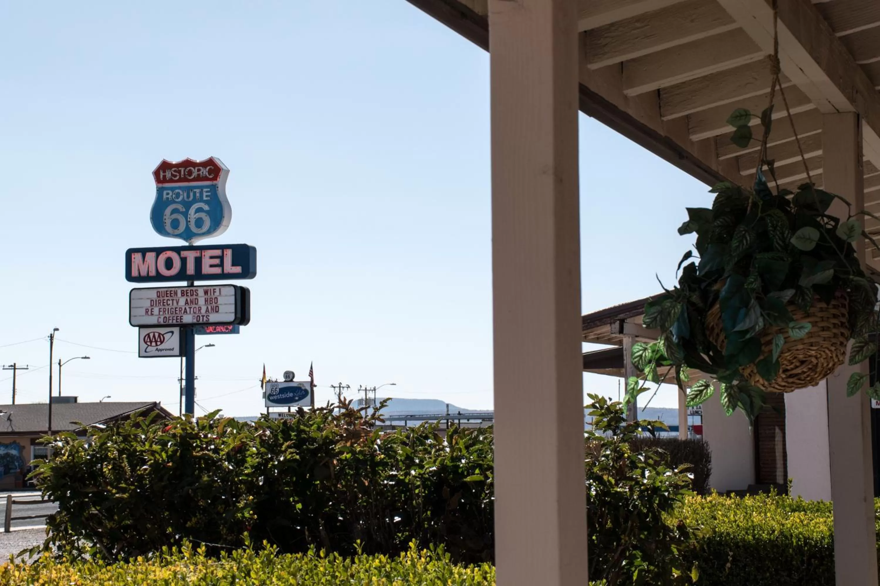 Logo/Certificate/Sign in Historic Route 66 Motel