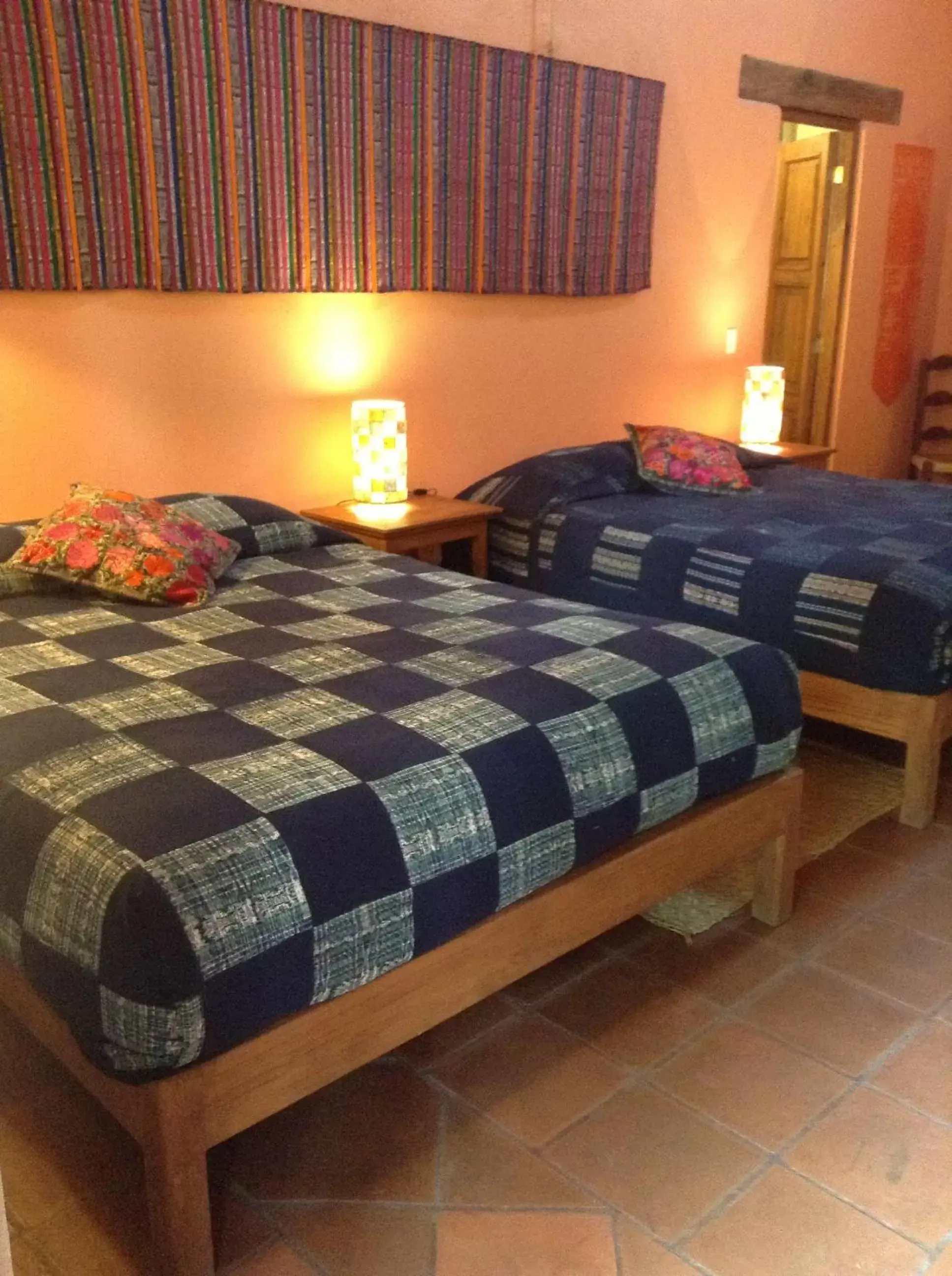 Decorative detail, Bed in Posada Yolihuani