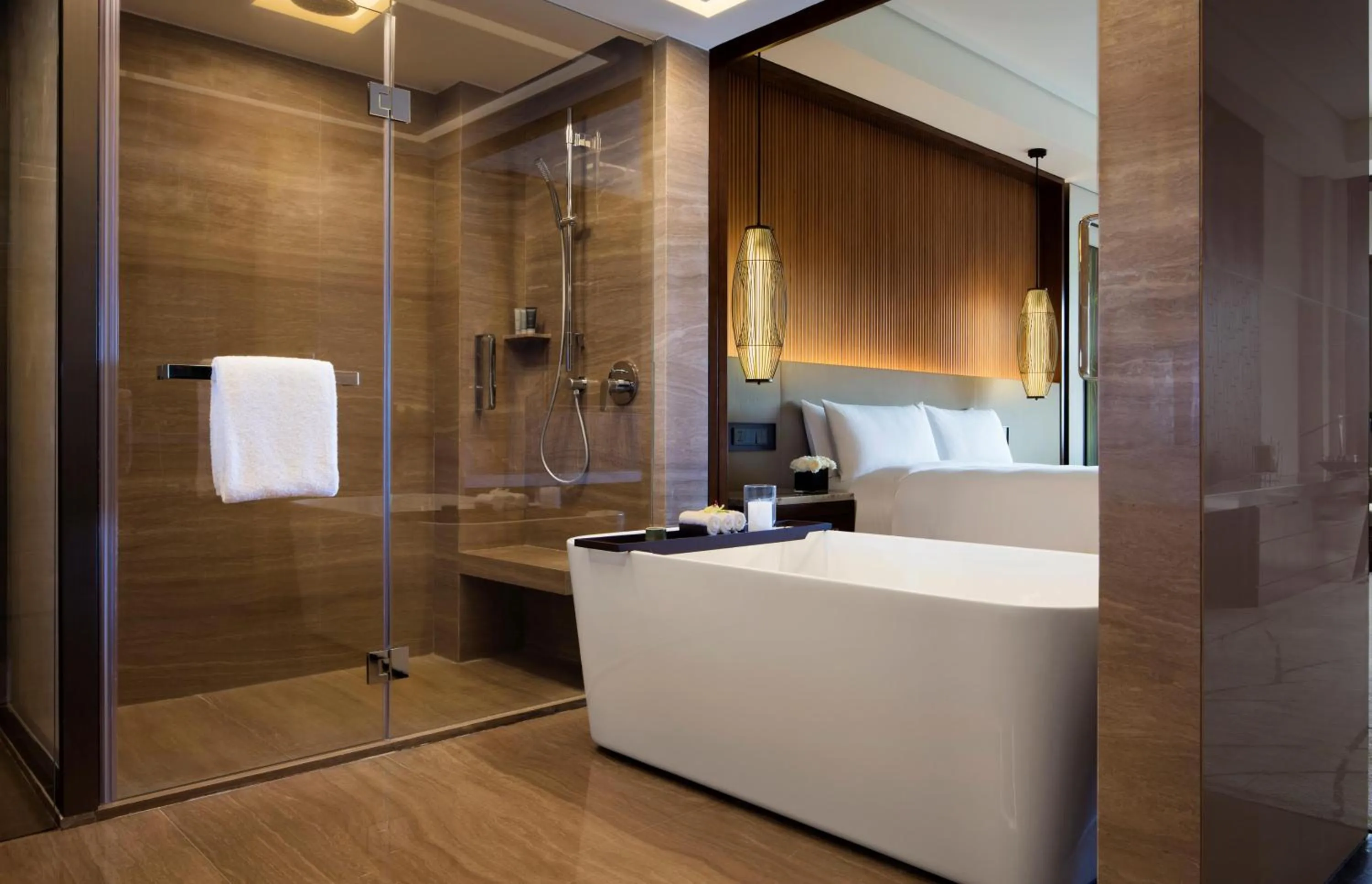 Bathroom, Bed in JW Marriott Hotel Zhejiang Anji