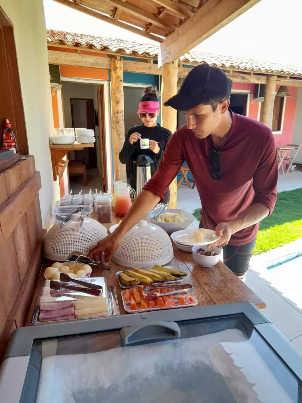 Buffet breakfast in Pousada Ventos e Velas