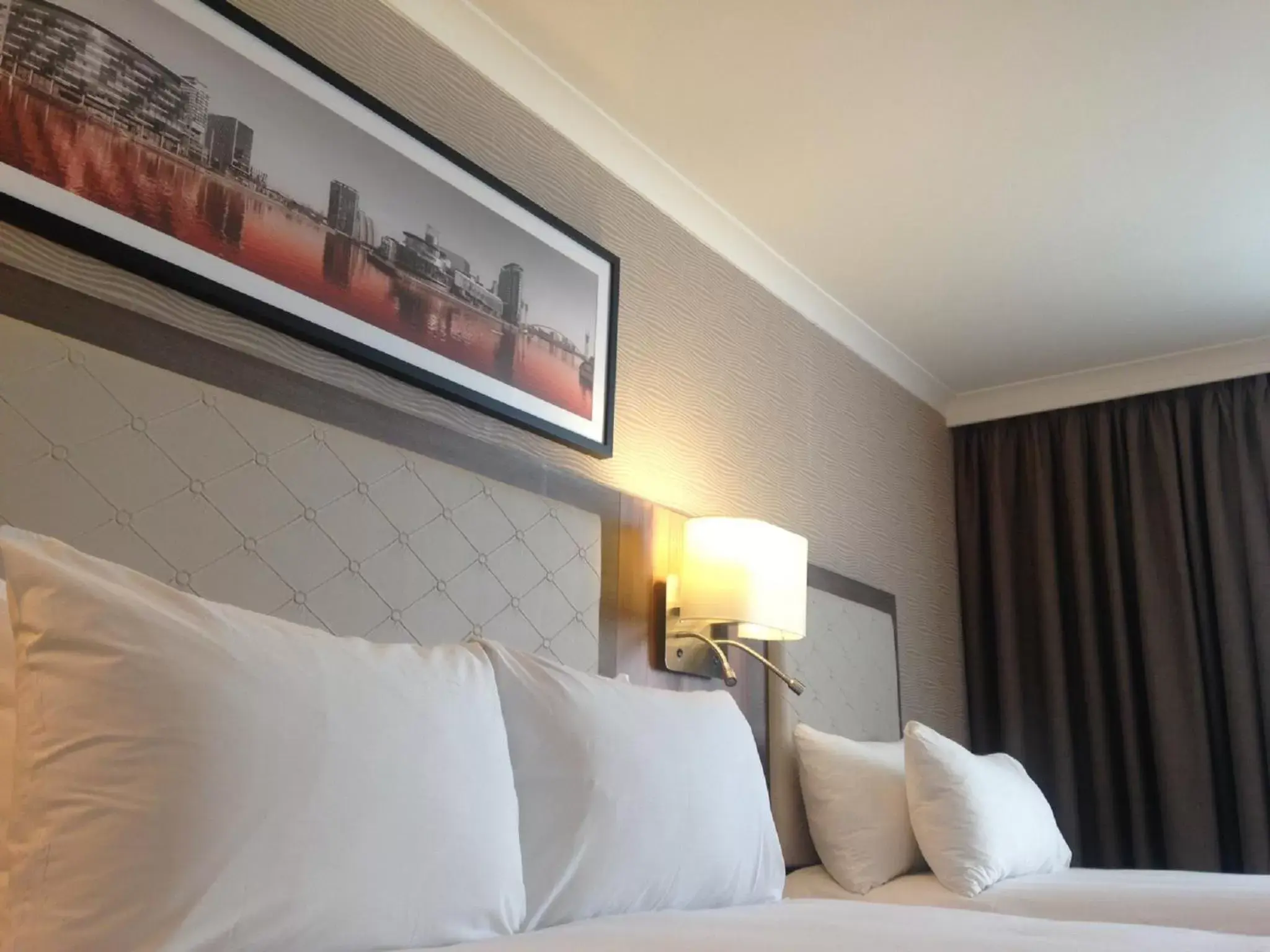 Bed in Clayton Hotel, Manchester Airport