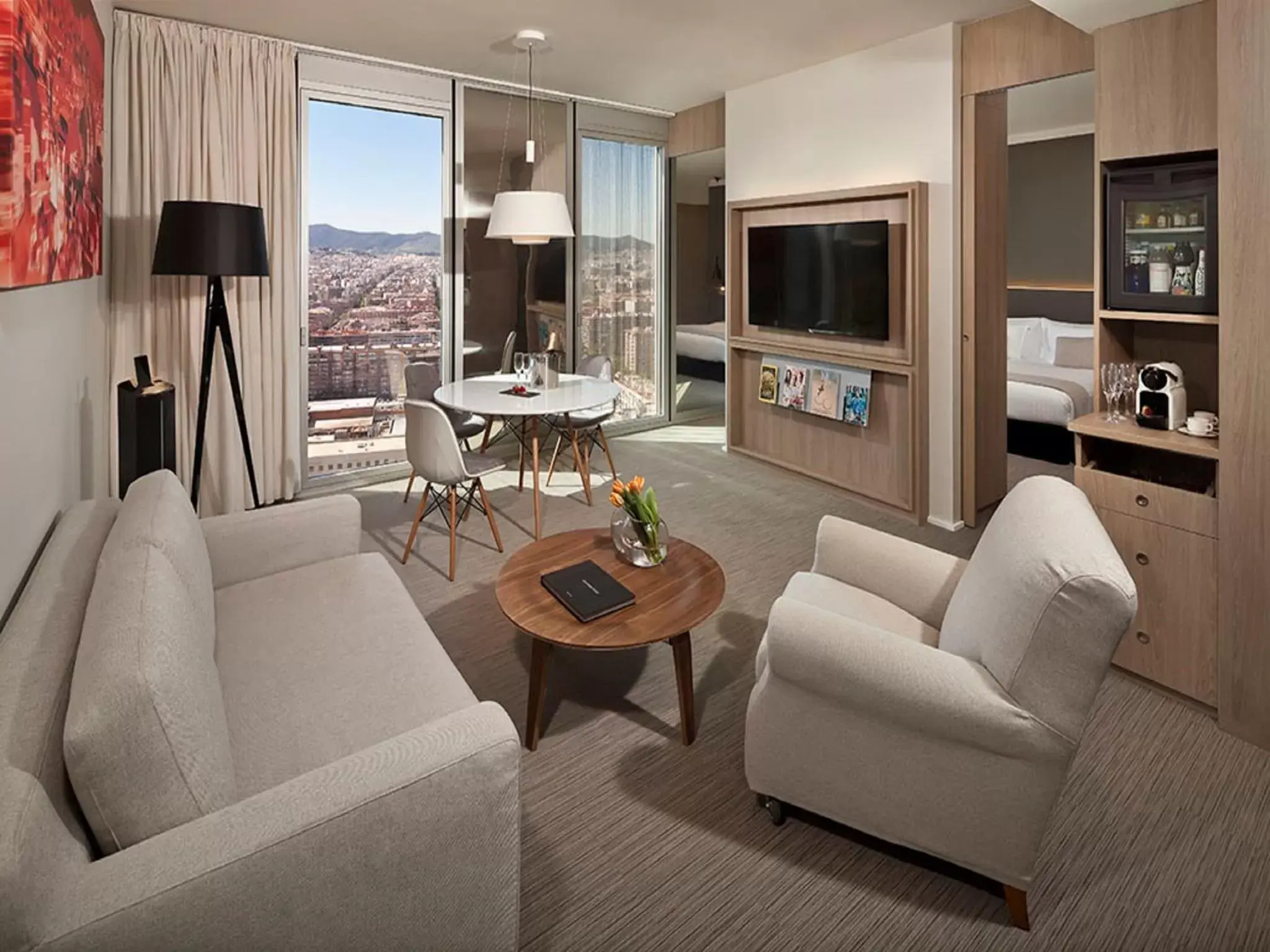 TV and multimedia, Seating Area in Melia Barcelona Sky 4* Sup