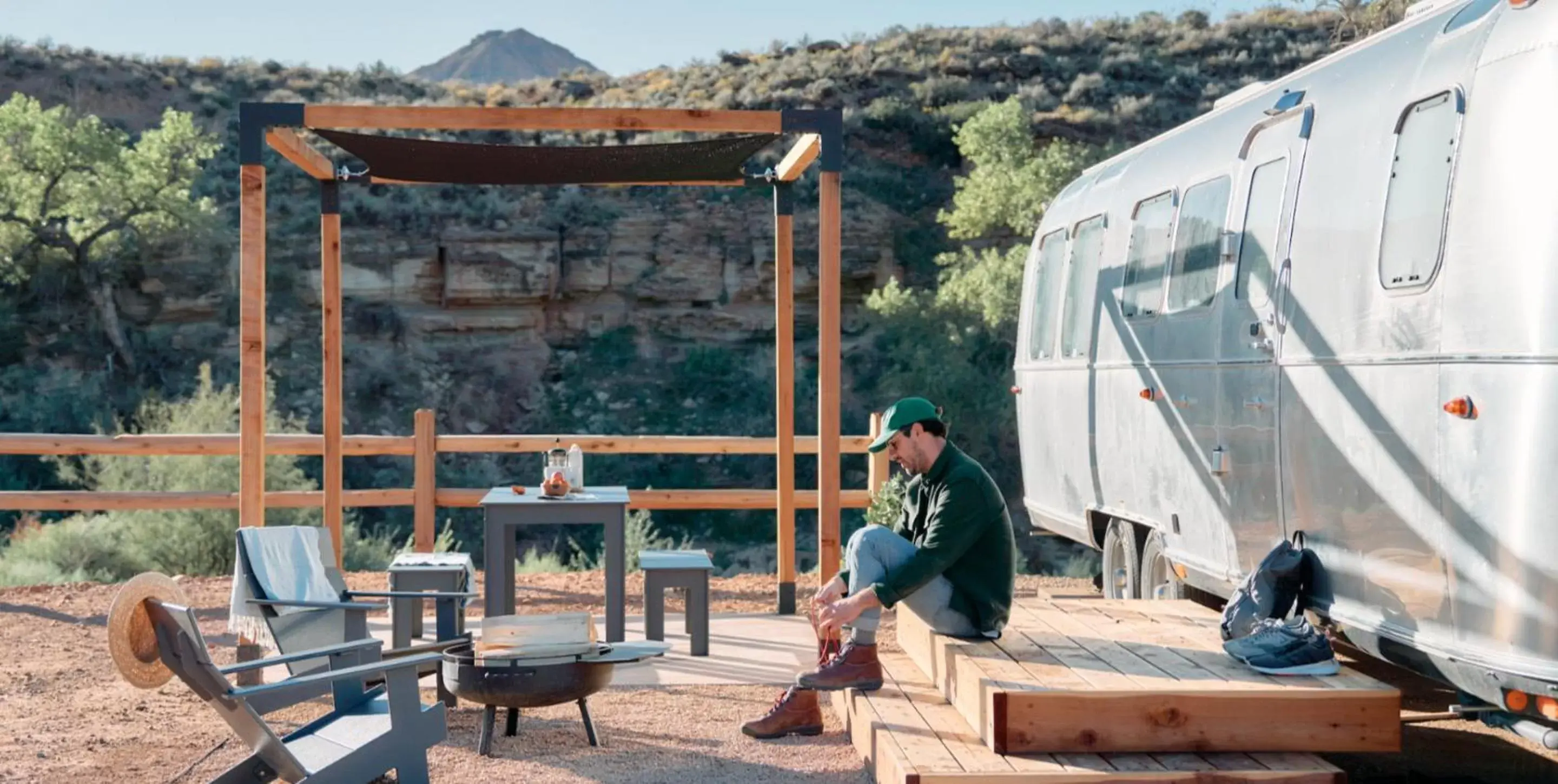 Patio in AutoCamp Zion