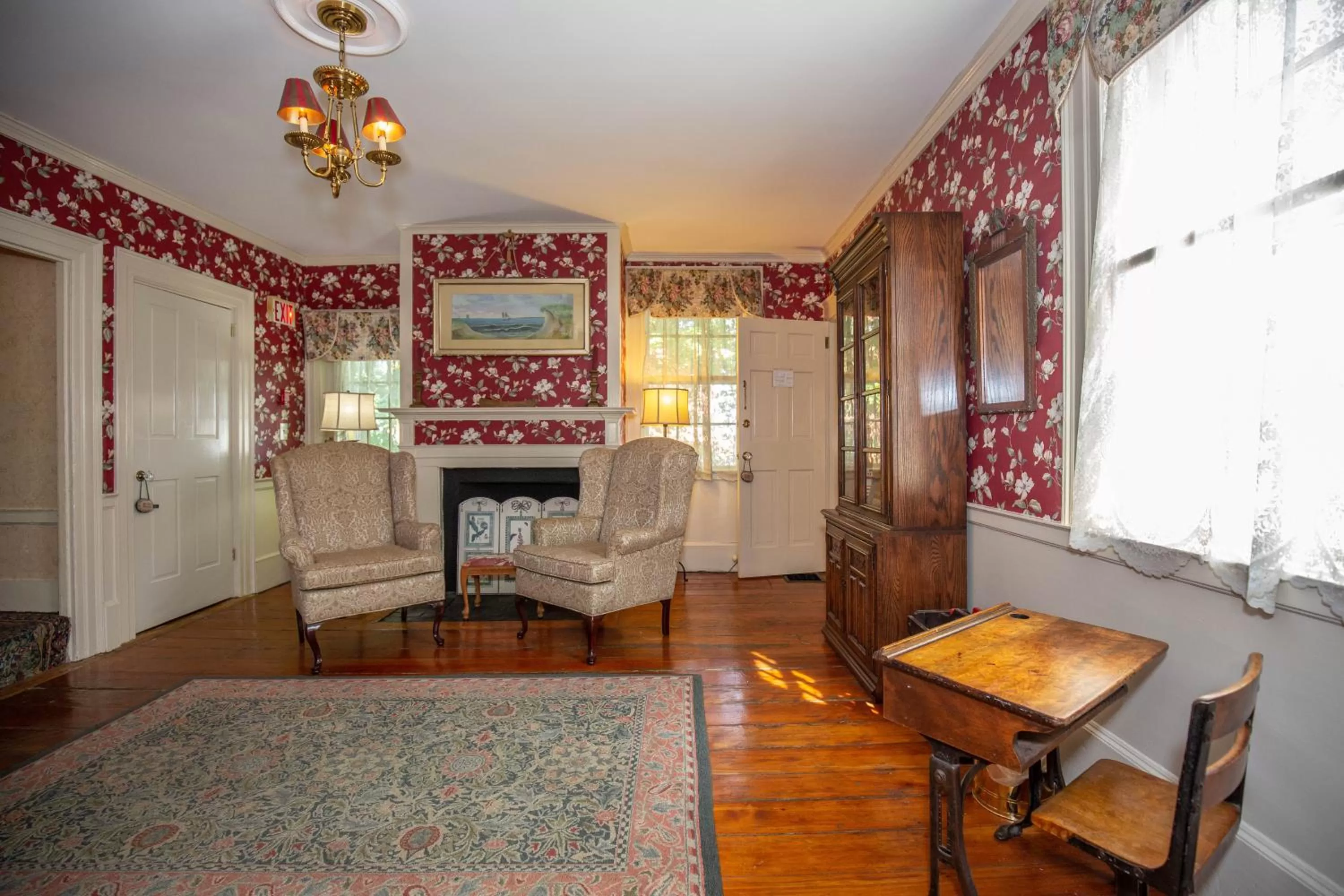 Seating area in Clark Currier Inn