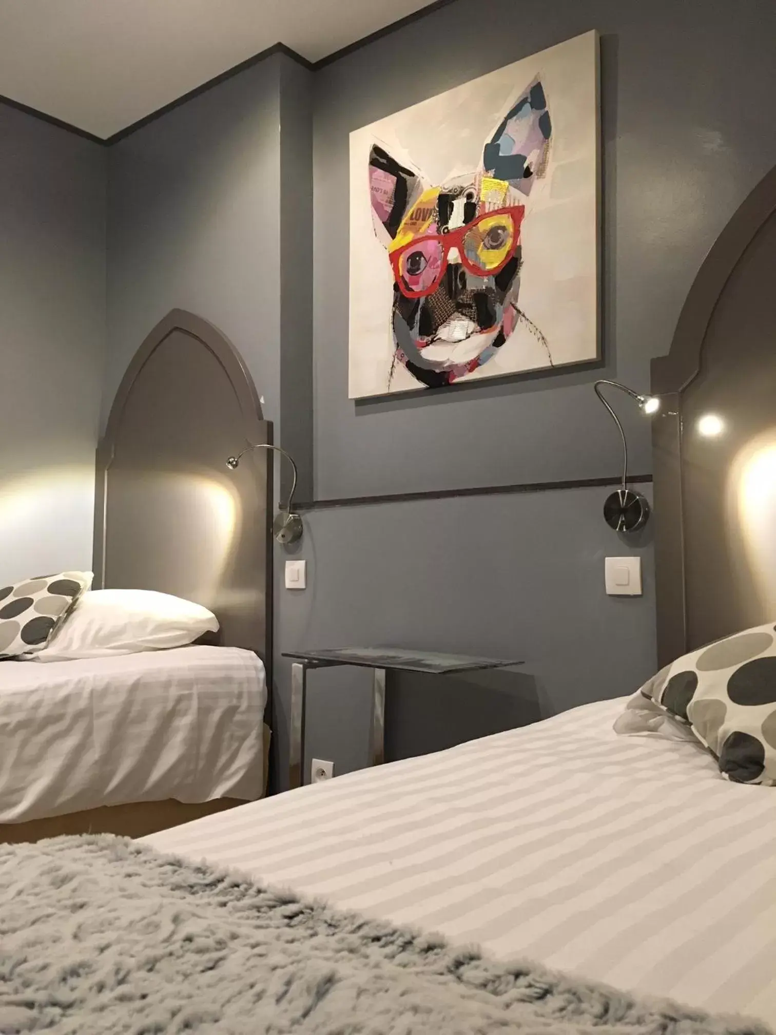Bedroom, Bed in Les Terrasses de Saumur - Hôtel & Appartements - Restaurant & Spa (Logis)