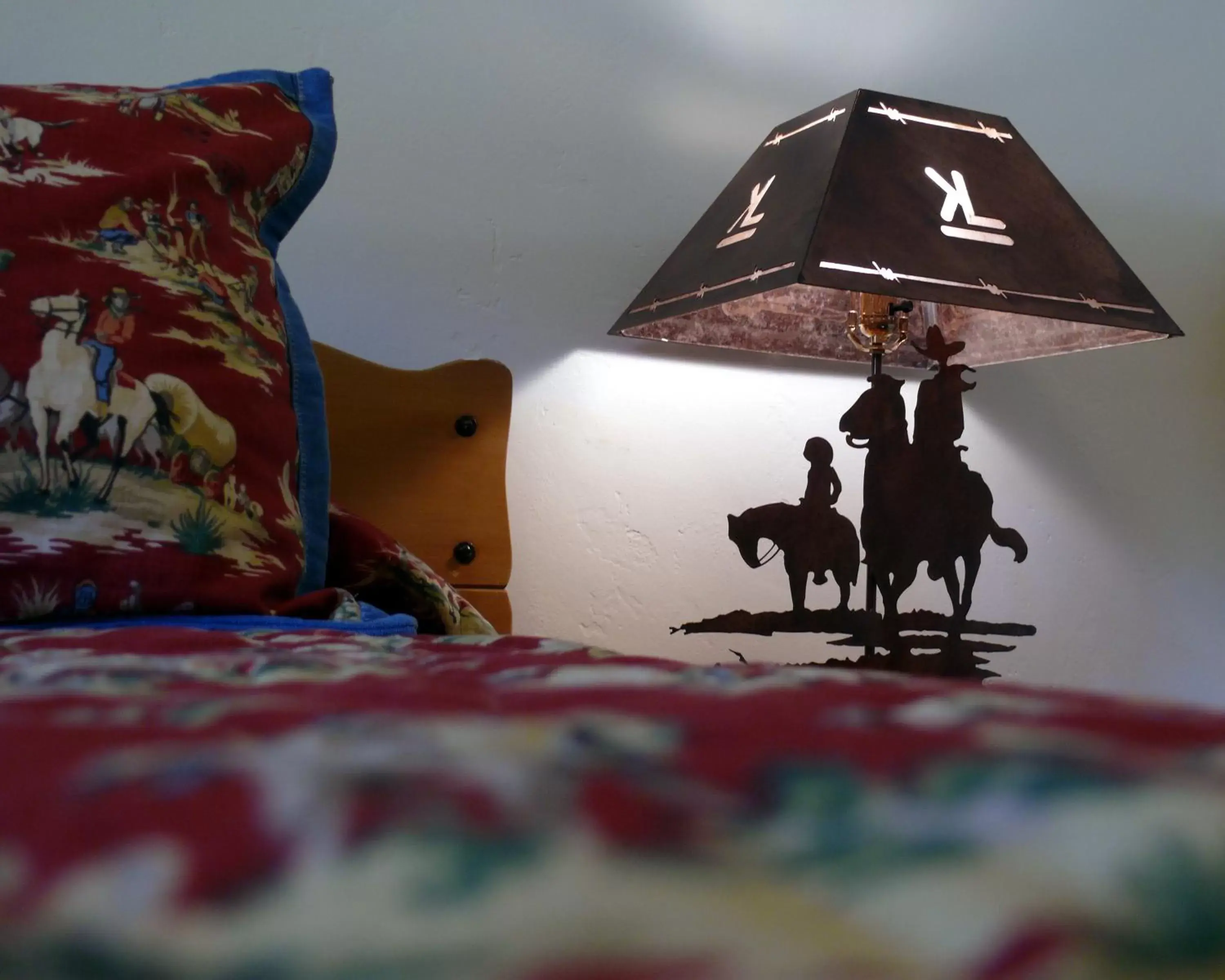 Decorative detail, Bed in Kay El Bar Guest Ranch Decorative detail, Bed in Kay El Bar Guest Ranch