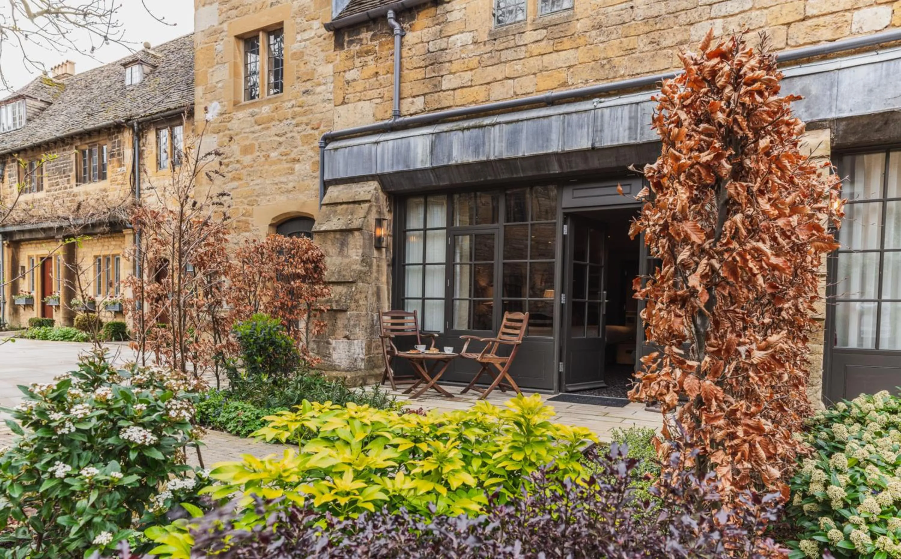 Patio in The Lygon Arms - an Iconic Luxury Hotel