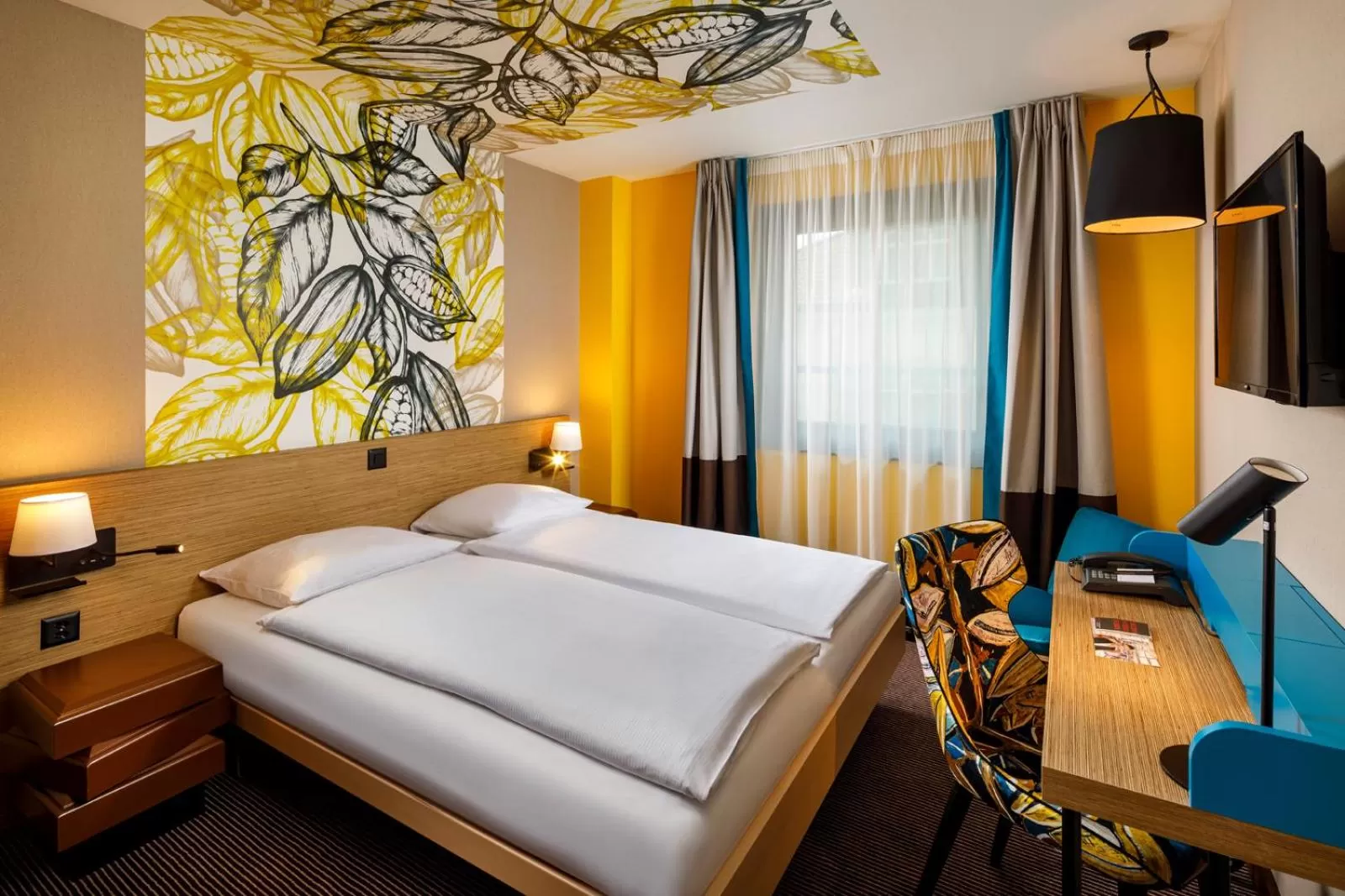 Bedroom, Bed in Swiss Chocolate by Fassbind Zurich