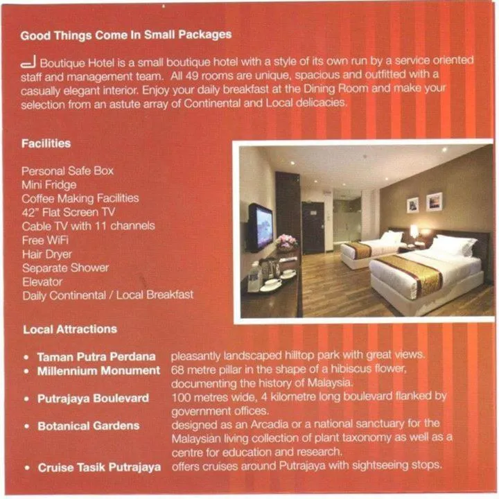 Text overlay, Bed in D Boutique Hotel