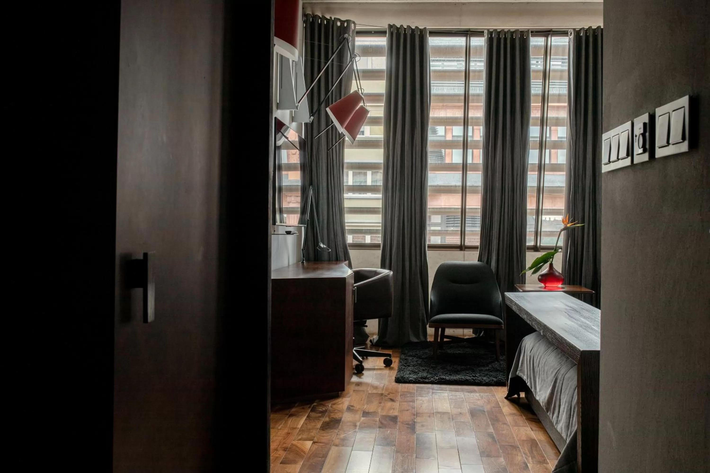 Bed in Hotel Monopol