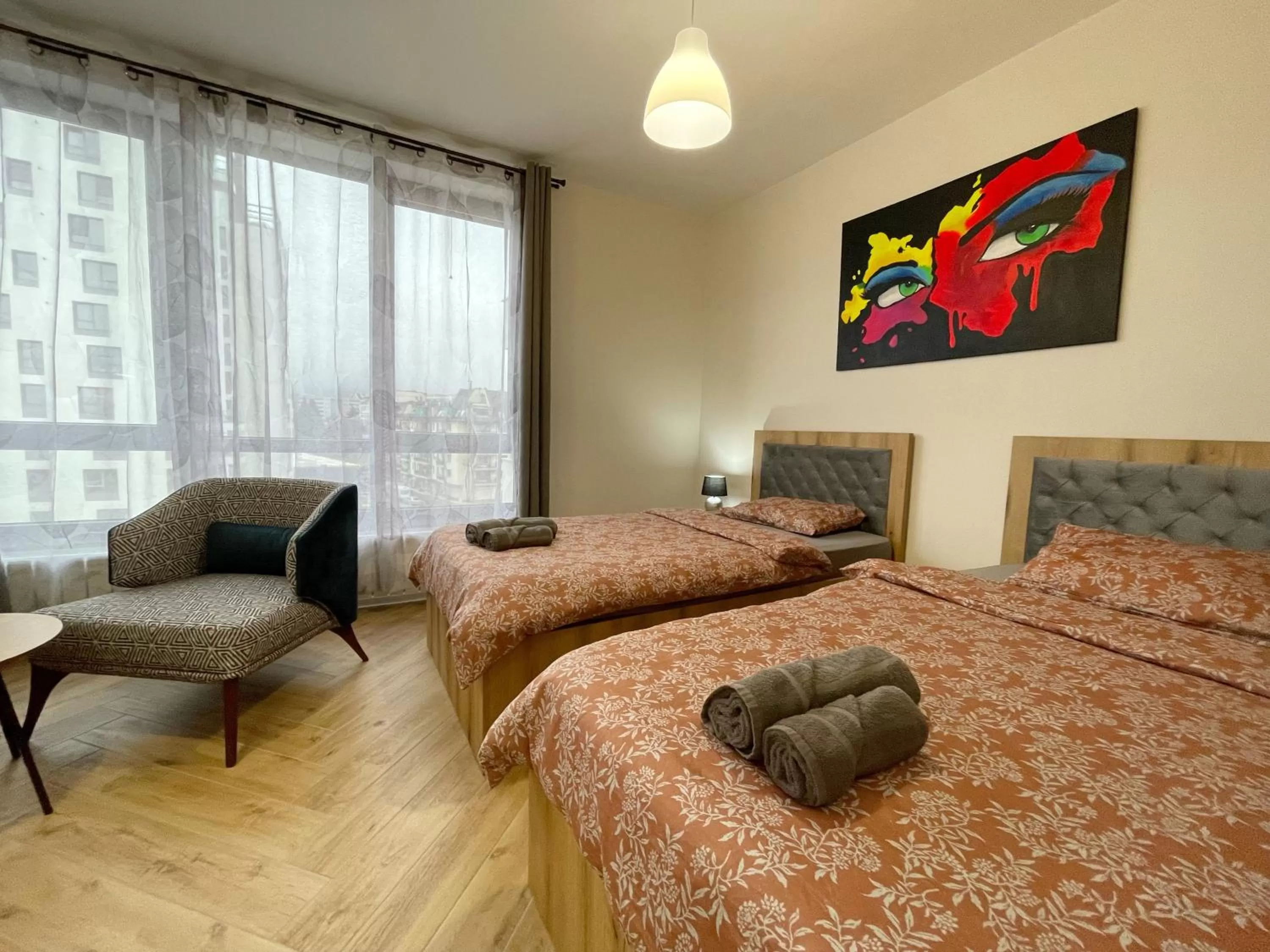 Bed in WOW Apartments