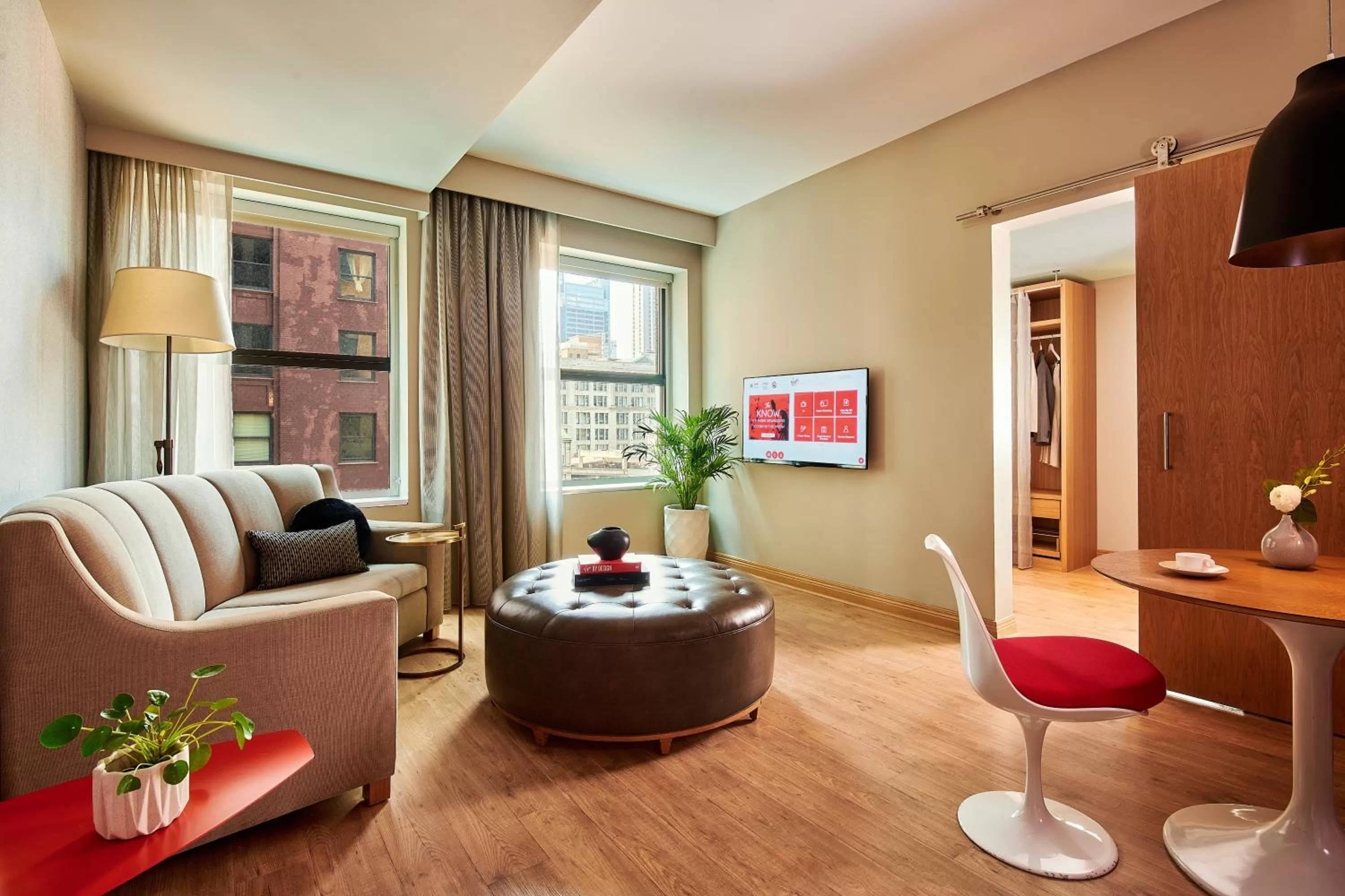 Living room in Virgin Hotels Chicago