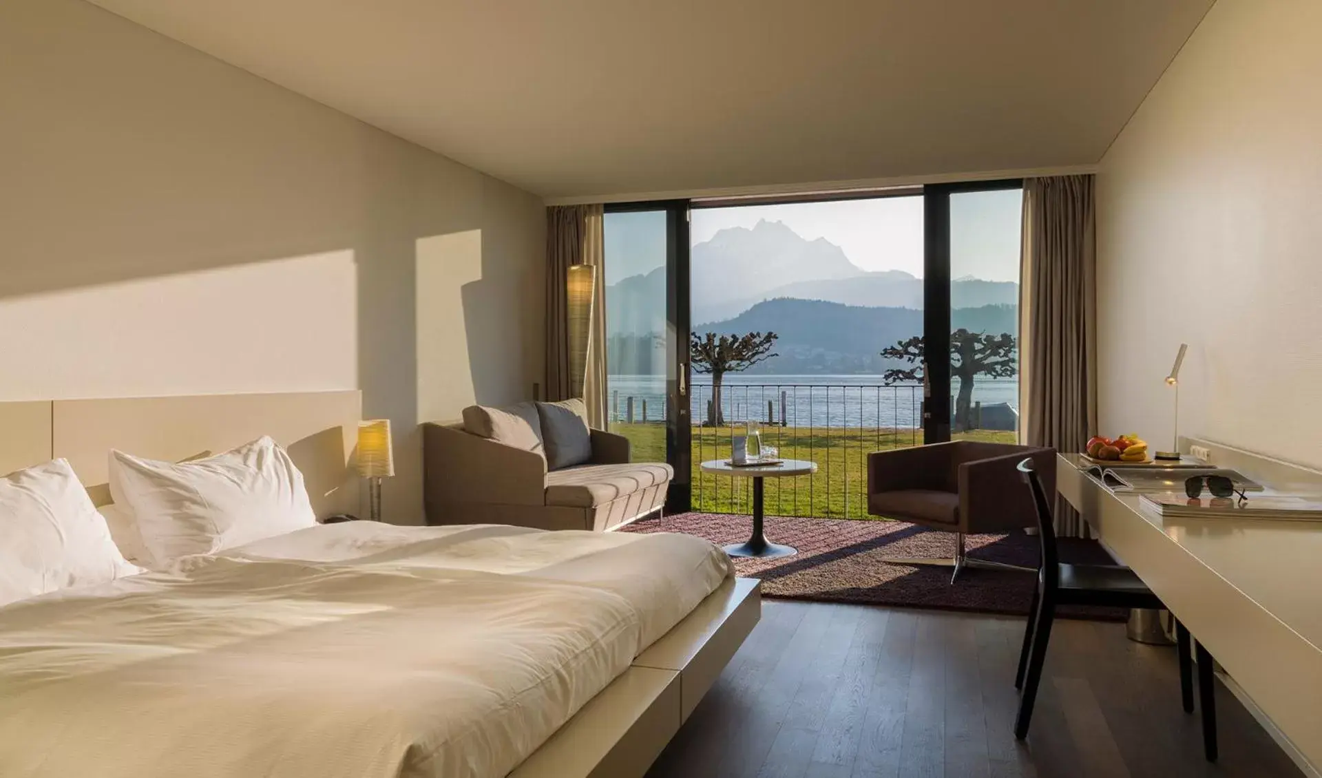 Photo of the whole room in HERMITAGE Lake Lucerne - Beach Club & Lifestyle Hotel