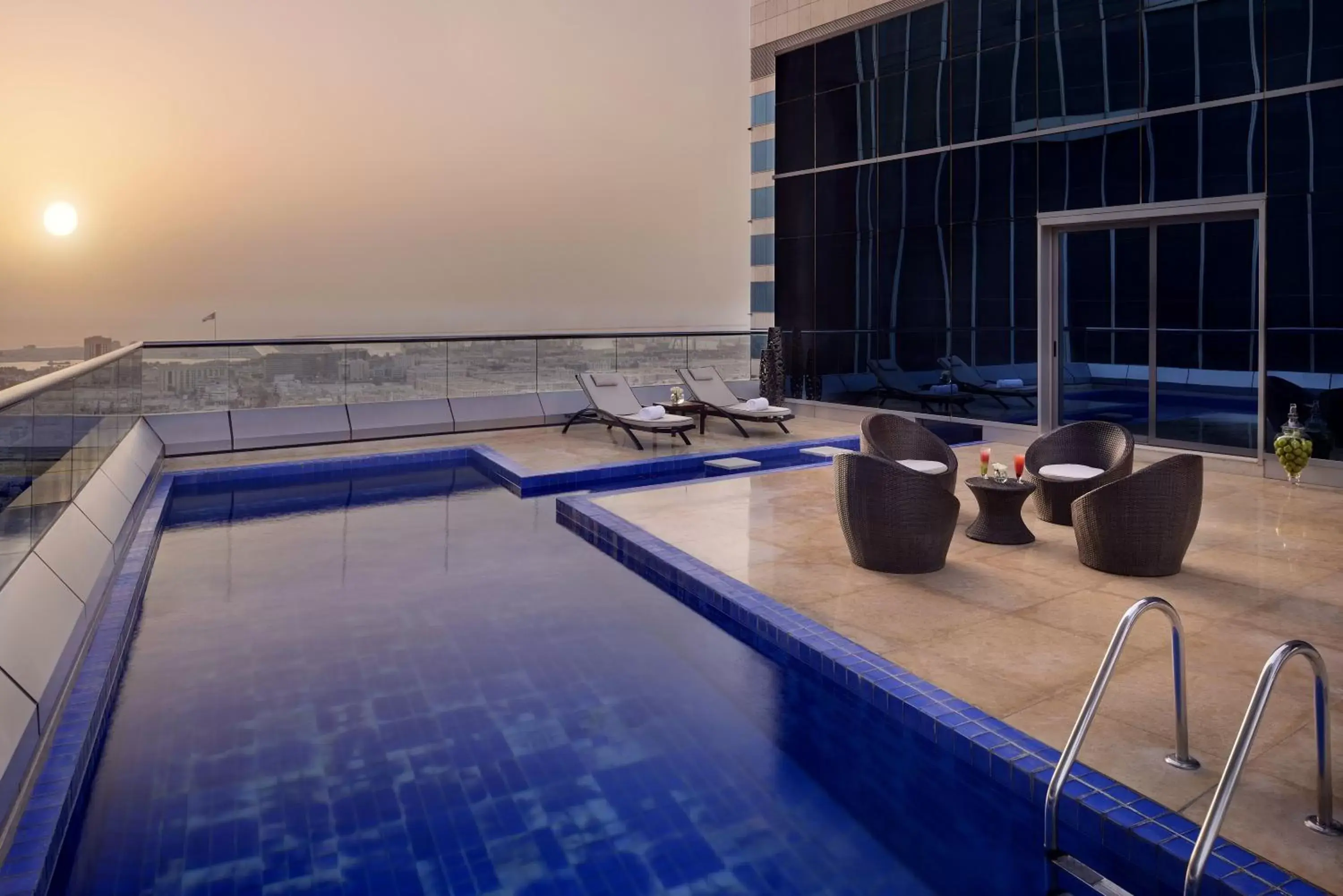Balcony/Terrace, Swimming Pool in The H Dubai