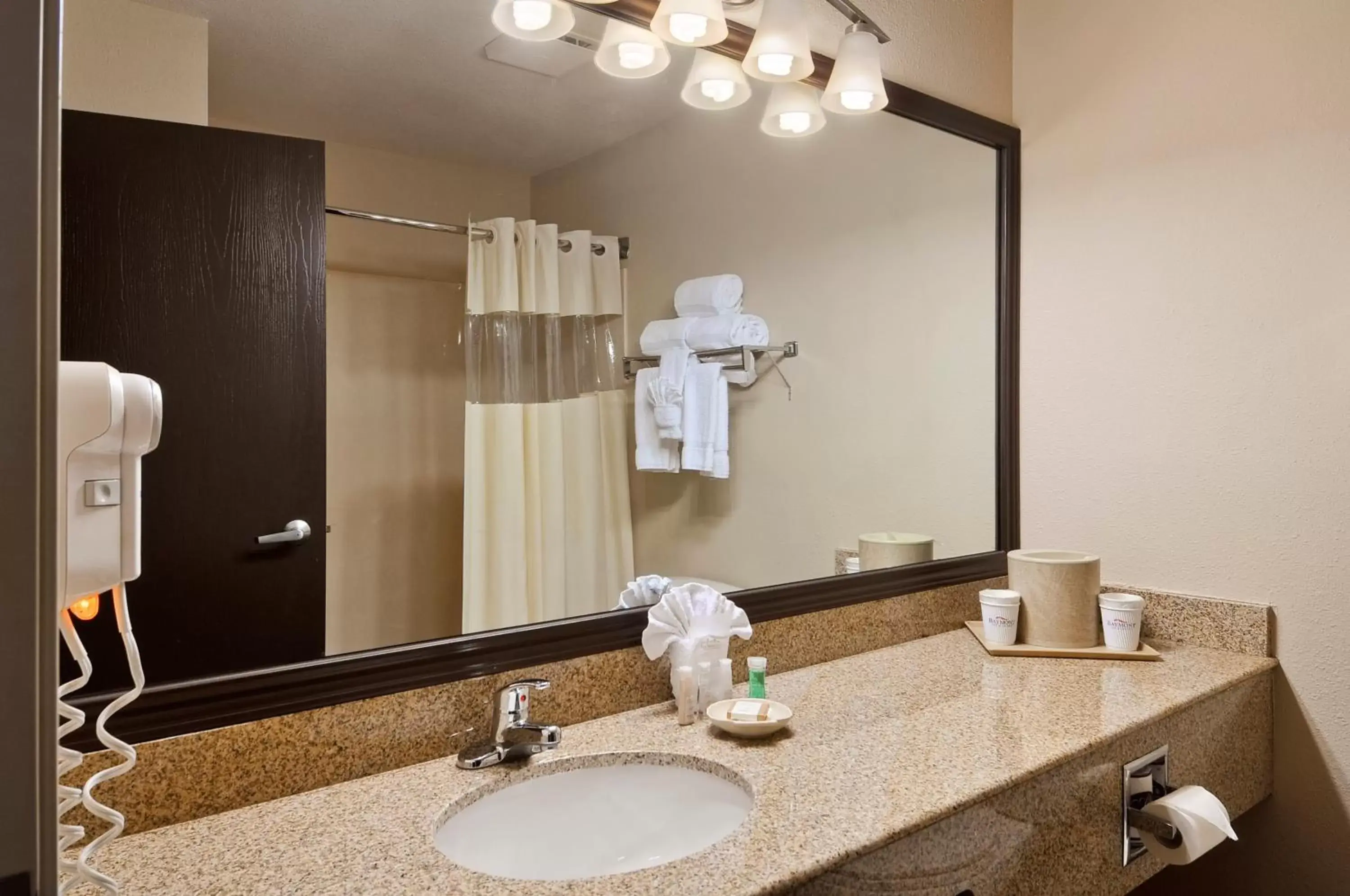 Bathroom in Baymont by Wyndham Dallas/ Love Field