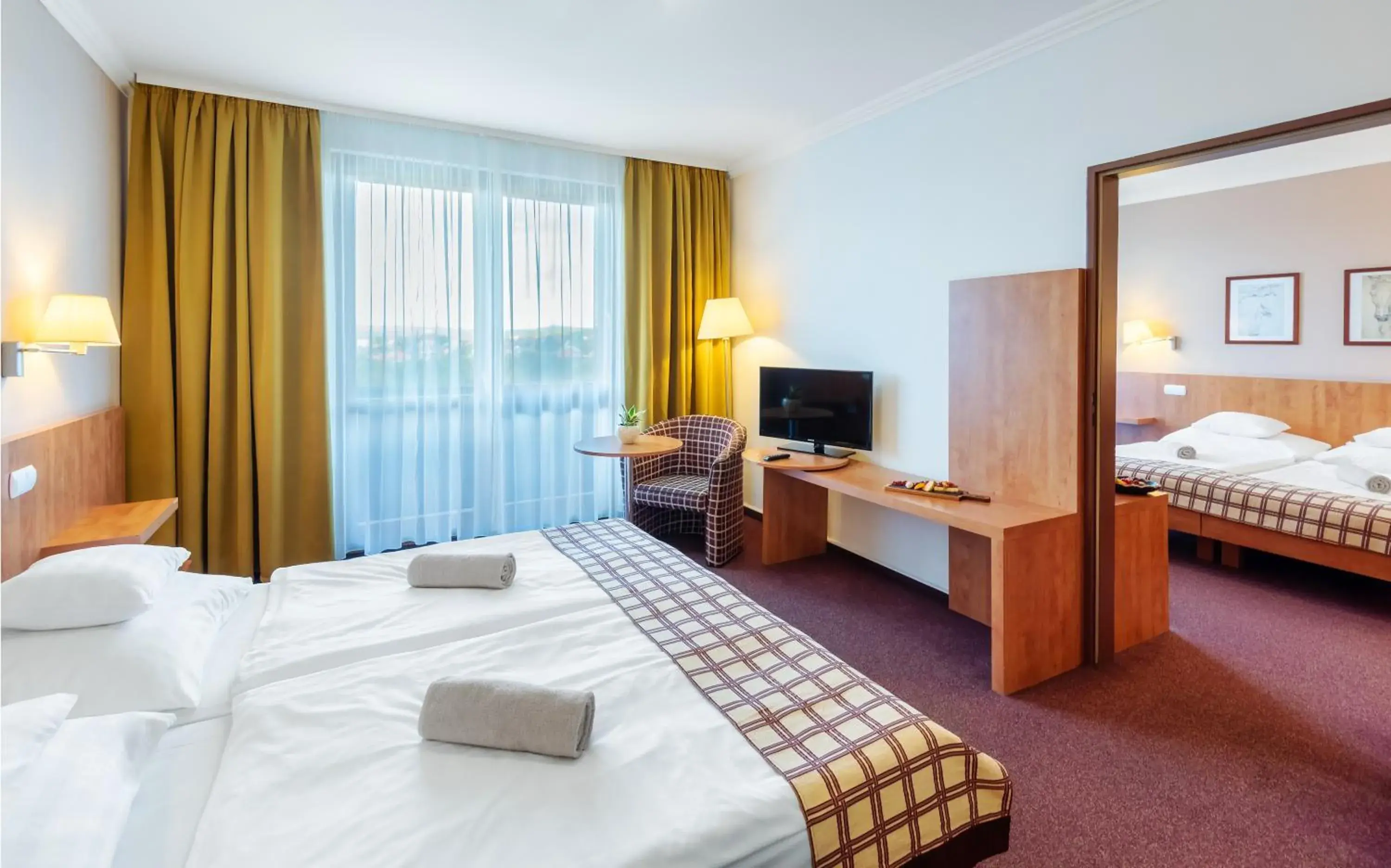 Bed in Hunguest Hotel Pelion