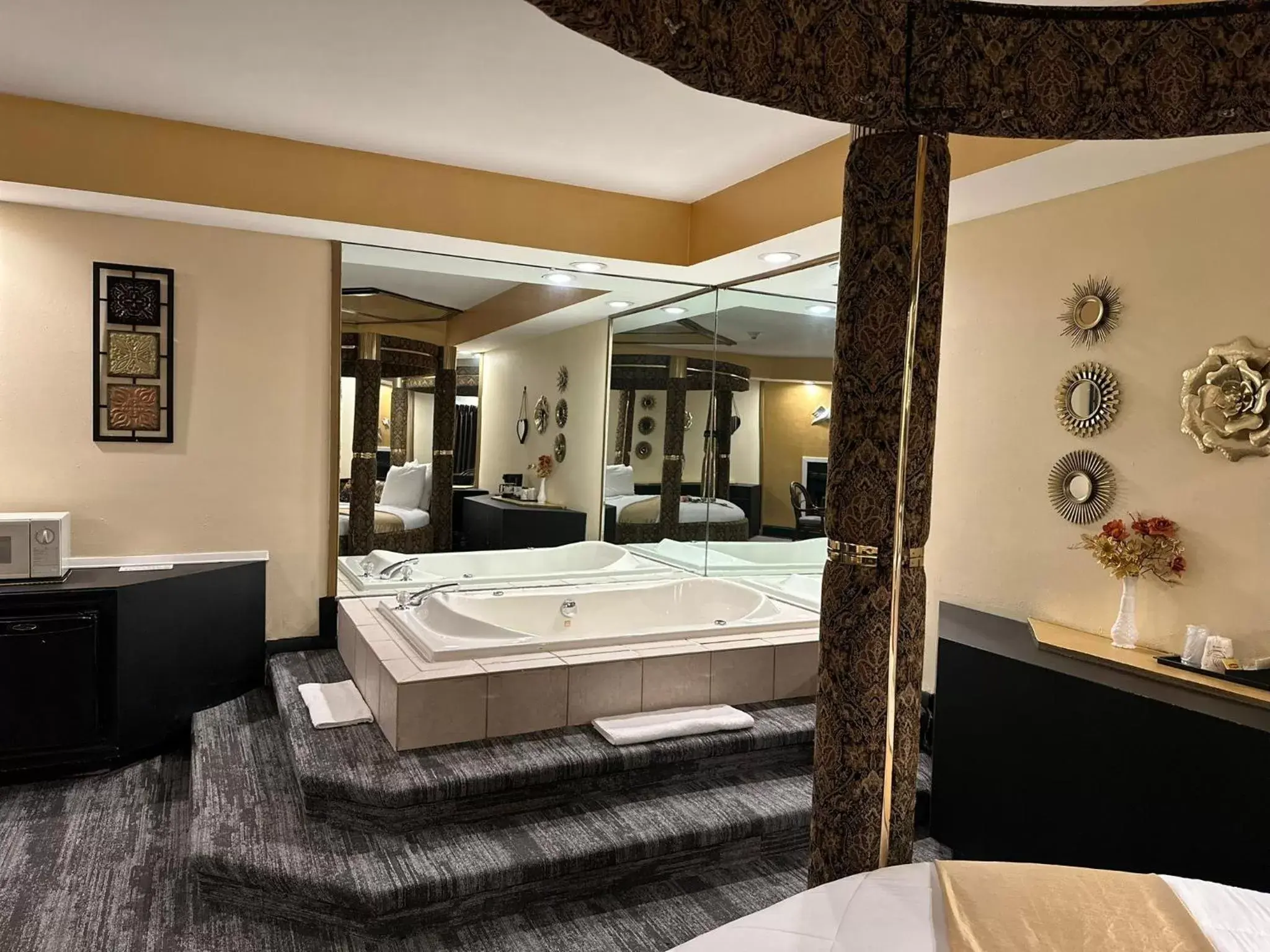 Hot Tub, Bathroom in Inn of the Dove Romantic Luxury Suites with Jacuzzi & Fireplace at Harrisburg-Hershey, PA