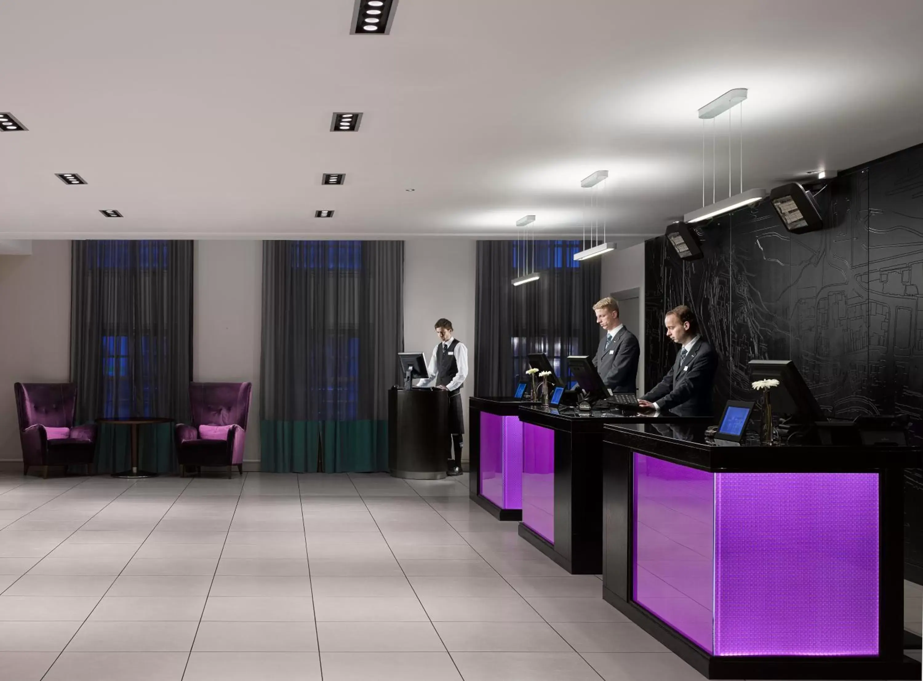 Lobby or reception, Lobby/Reception in Radisson Blu Hotel, Edinburgh City Centre