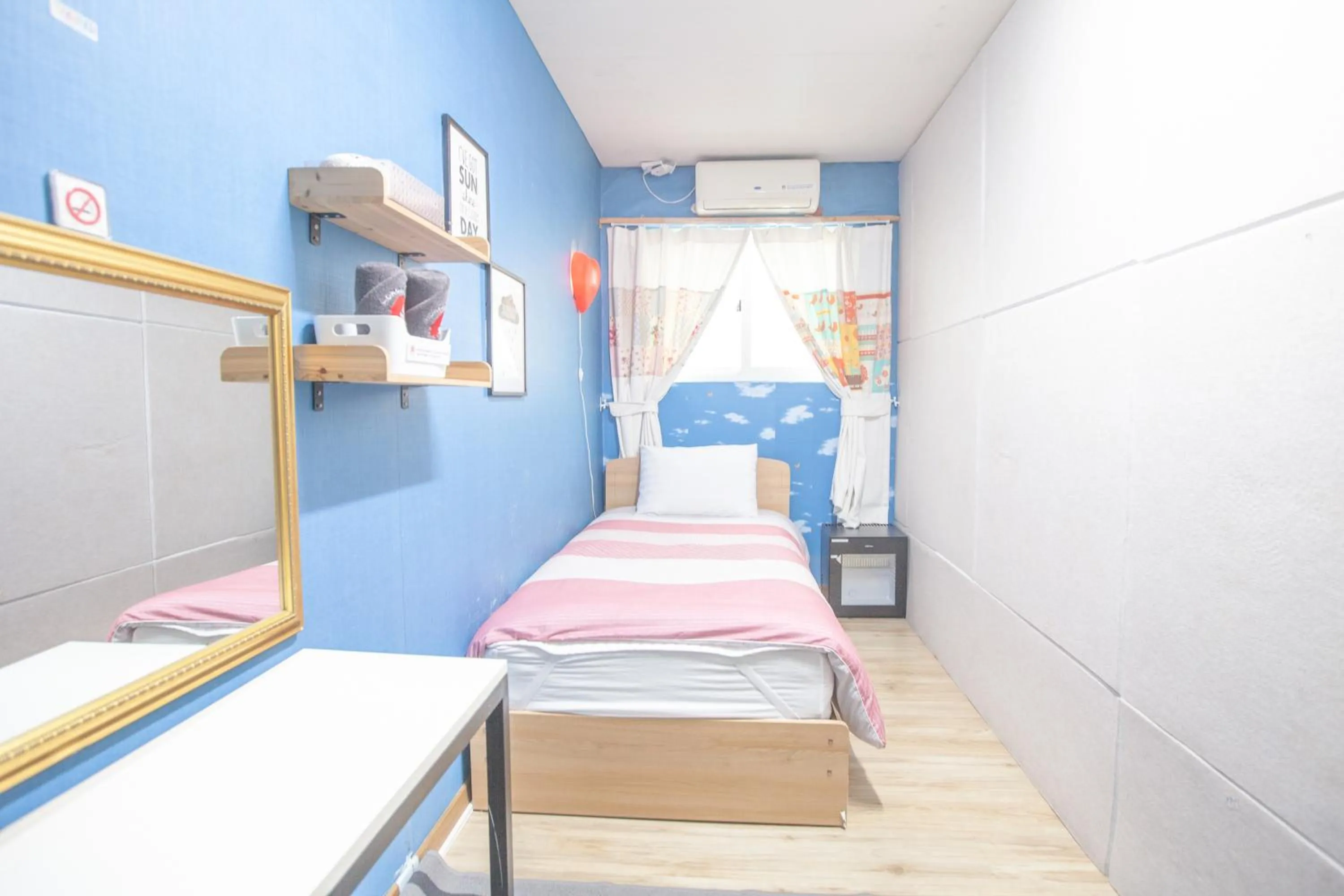 Decorative detail, Bed in Hongdae Style Guesthouse