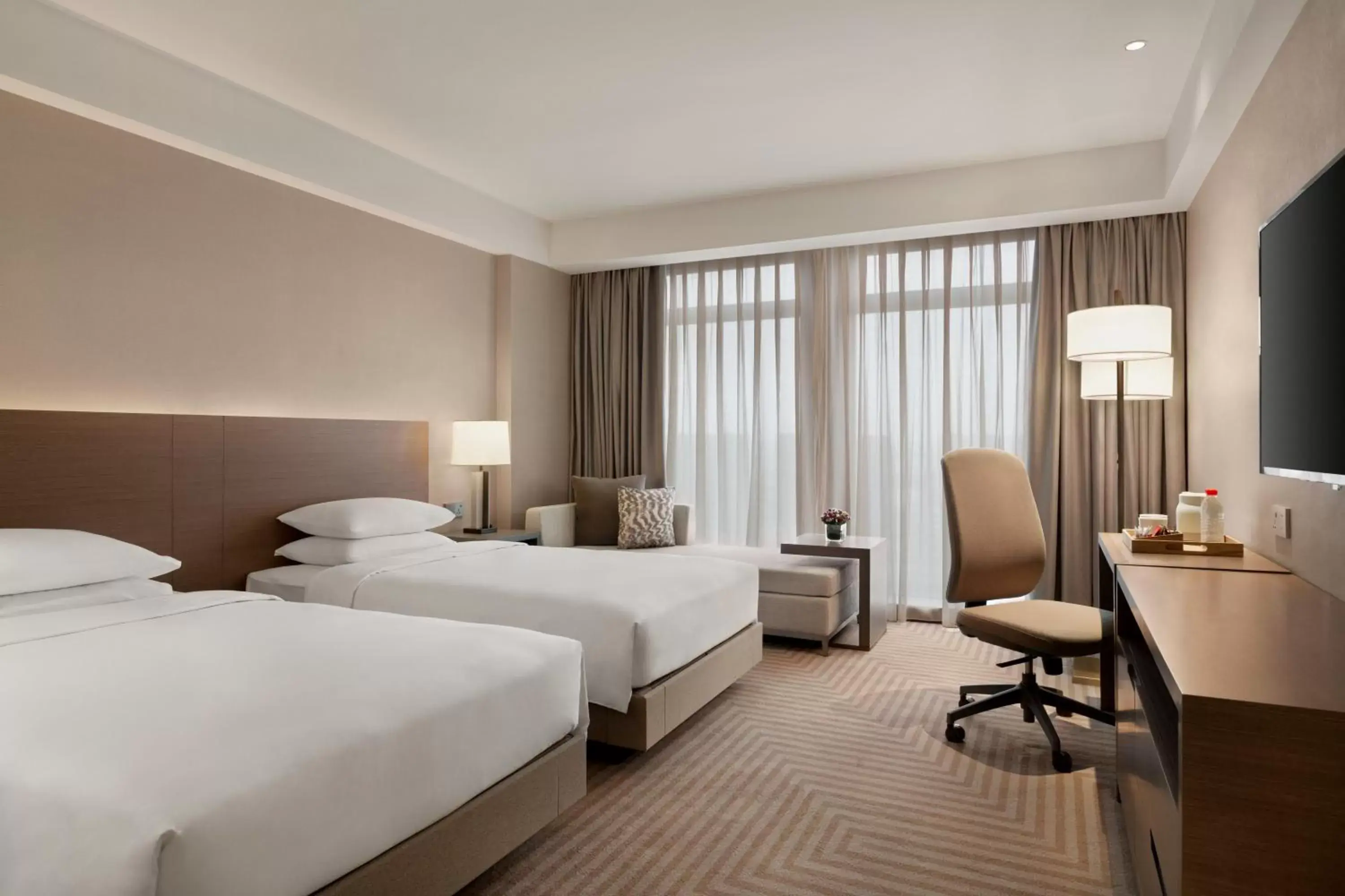 Bedroom, Bed in Hyatt House Chengdu Pebble Walk Bedroom, Bed in Hyatt House Chengdu Pebble Walk