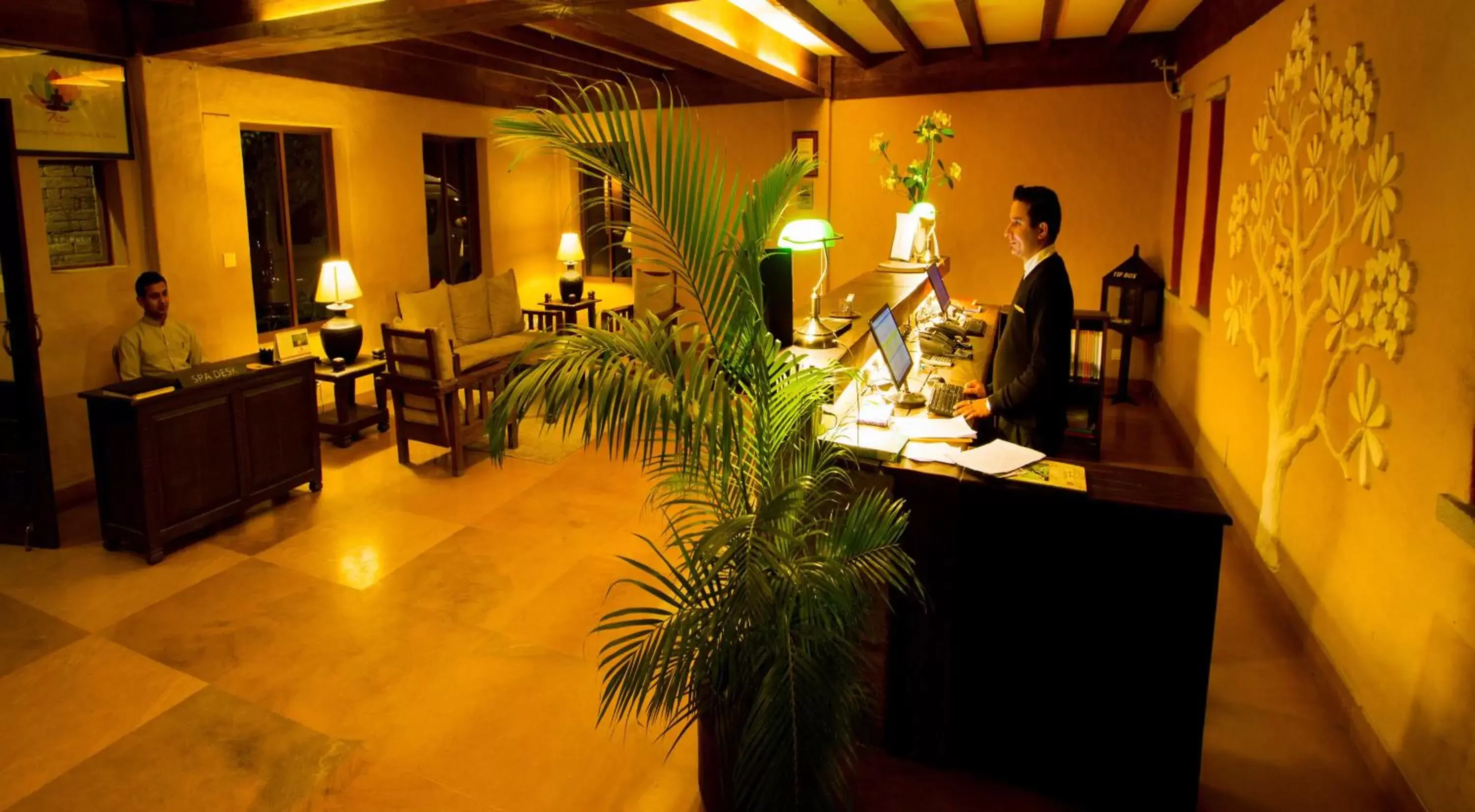 Lobby or reception in Temple Tree Resort & Spa, Pokhara Lobby or reception in Temple Tree Resort & Spa, Pokhara