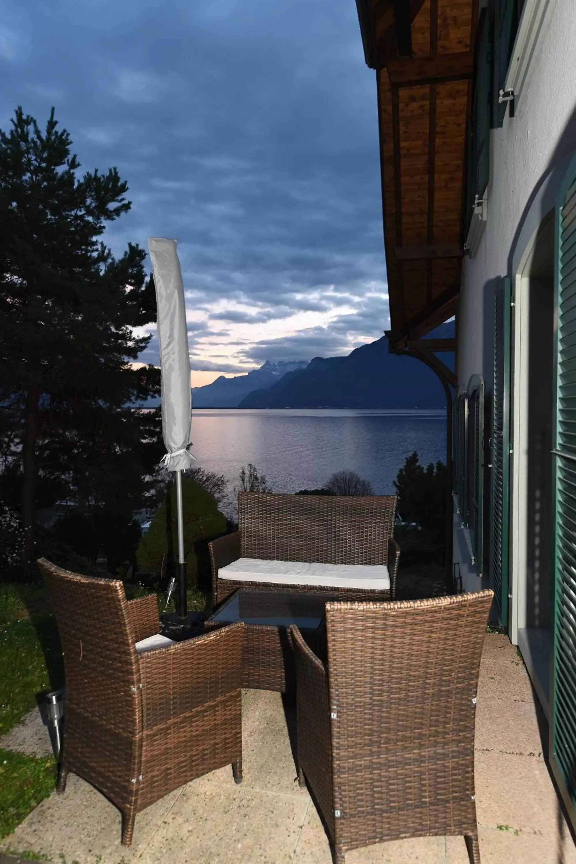 Patio, Balcony/Terrace in B&B Corseaux Beach & Riviera Beach