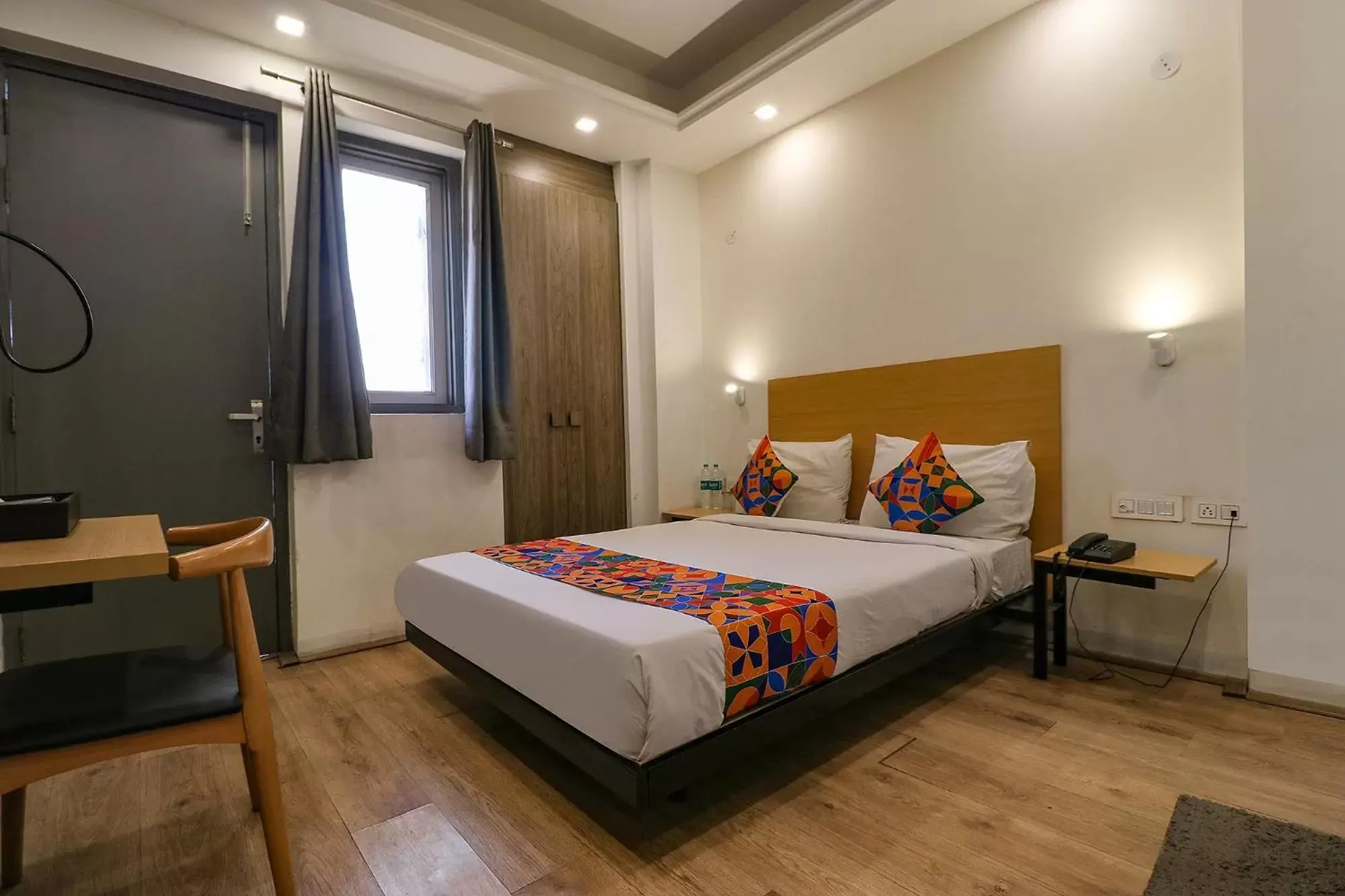 Photo of the whole room, Bed in FabHotel The Chaitanyas Rohini sec 18 Photo of the whole room, Bed in FabHotel The Chaitanyas Rohini sec 18