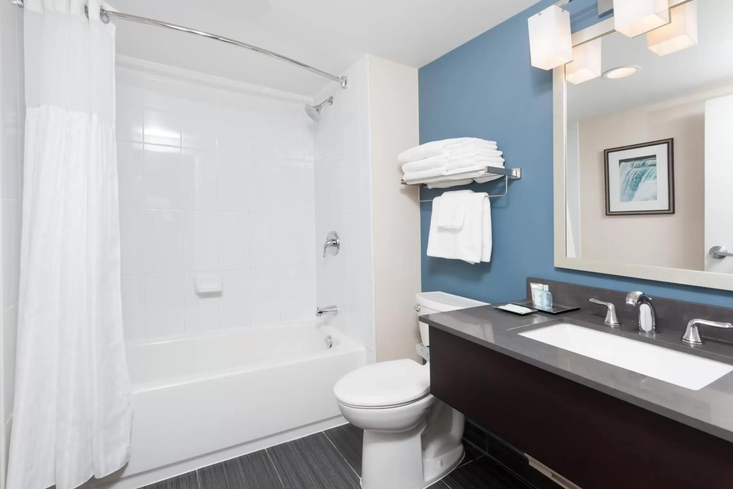 Toilet, Bathroom in Wyndham Garden Niagara Falls Fallsview