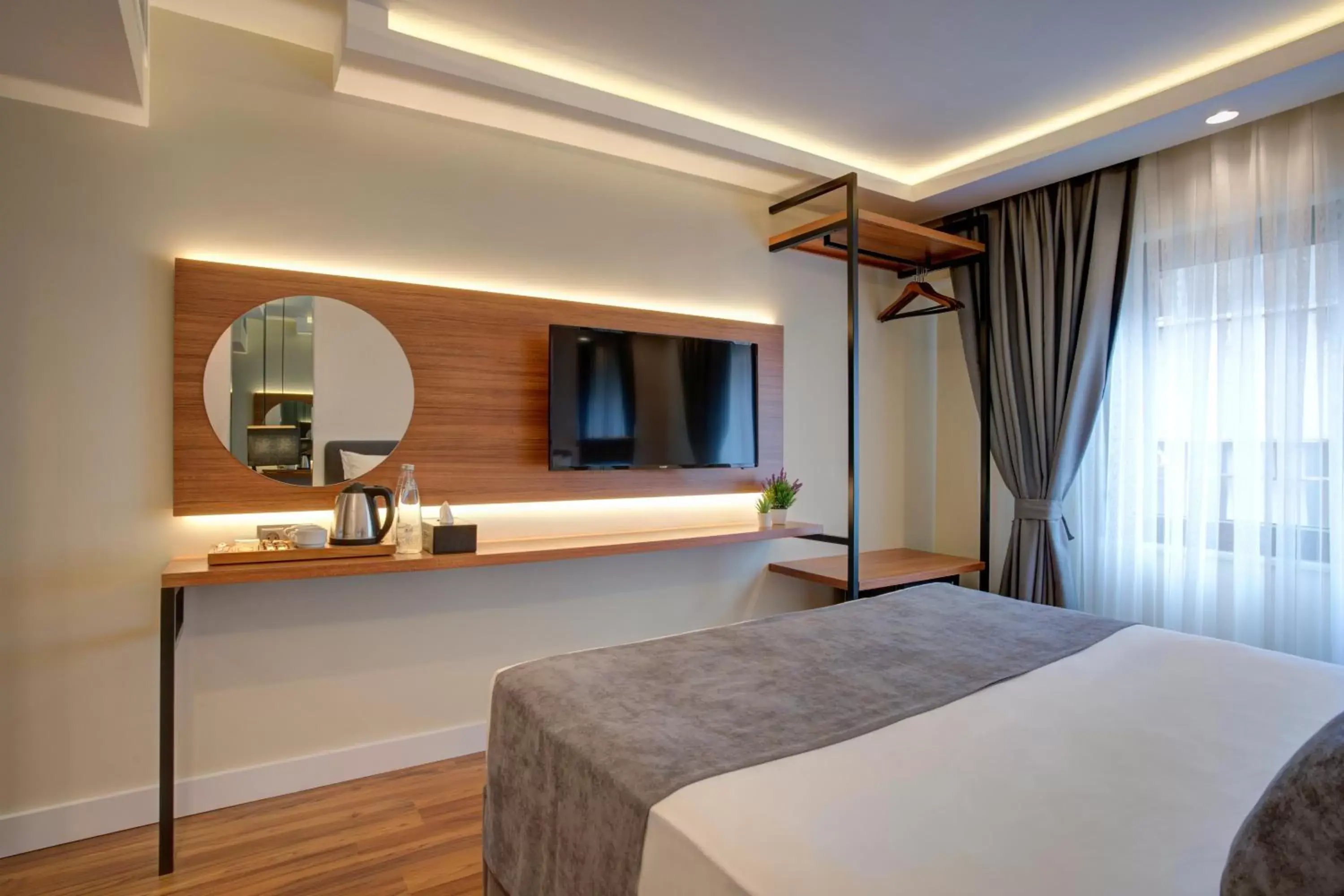 TV and multimedia, Bed in Depiero Hotel Karaköy