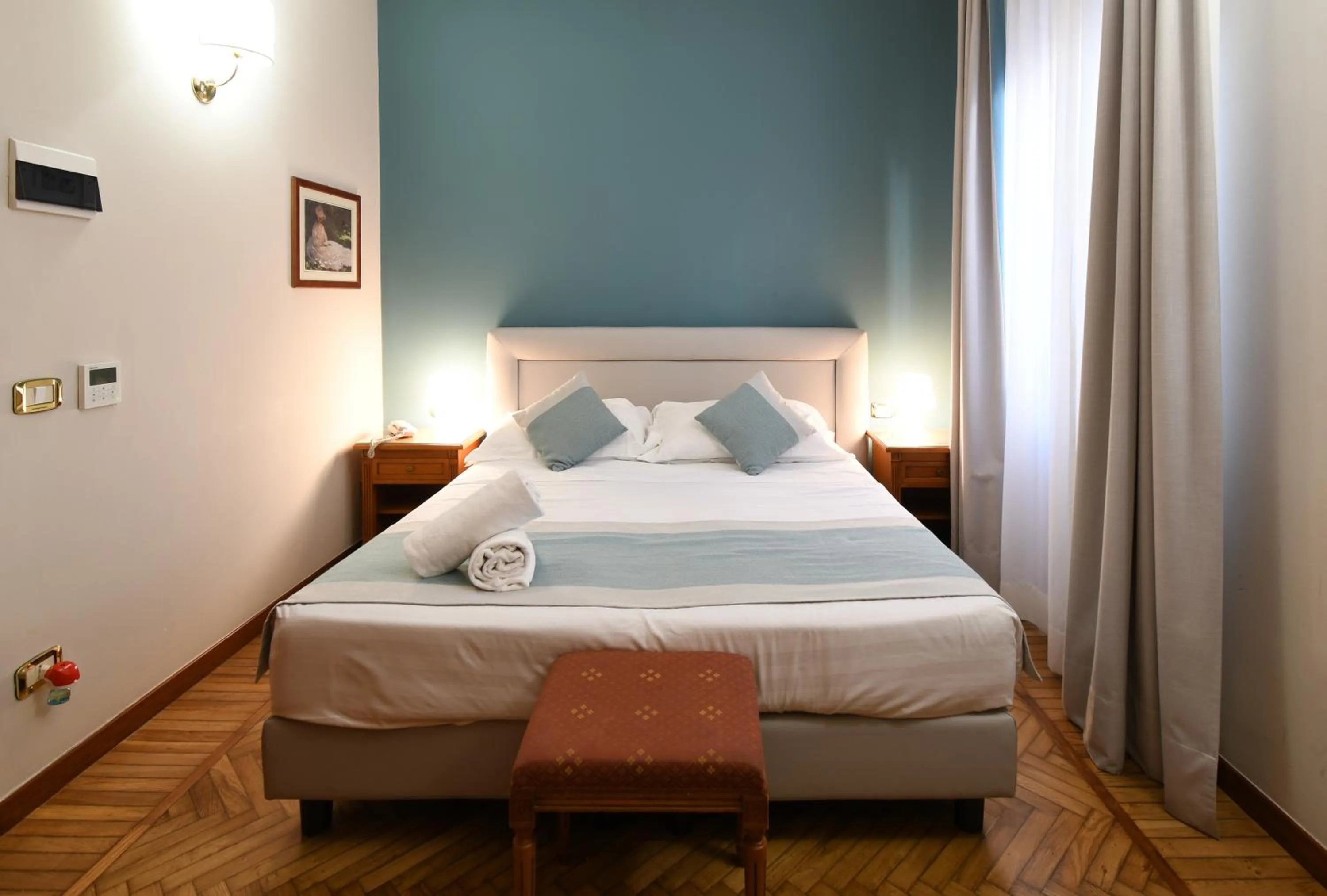 Bed in Hotel Cavour