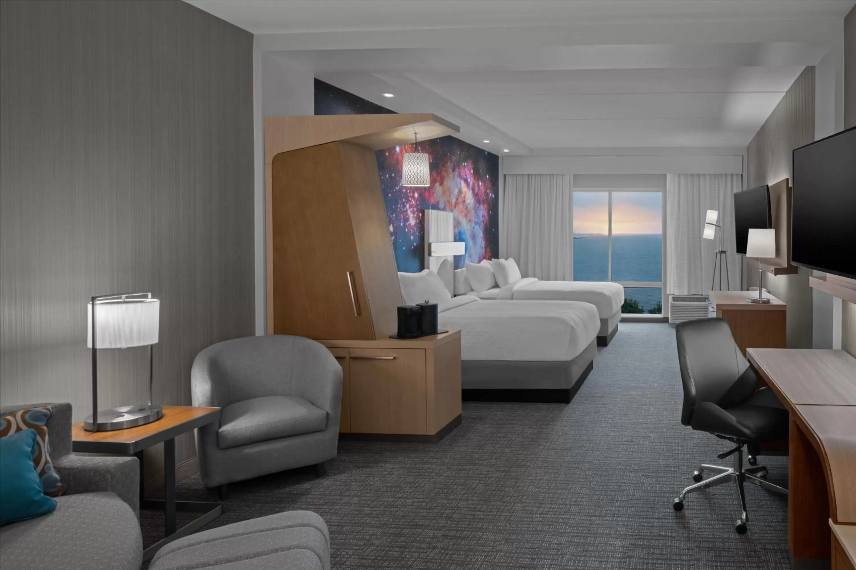 Photo of the whole room, Bed in Courtyard By Marriott Titusville Kennedy Space Center