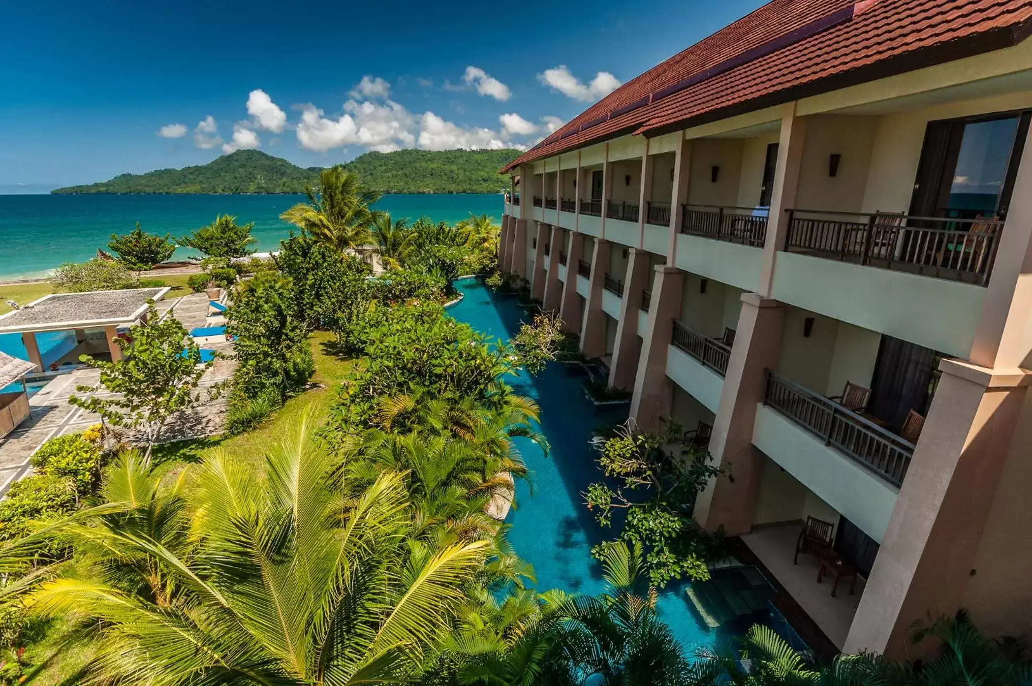 Balcony/Terrace, Pool View in The Natsepa Resort and Conference Center