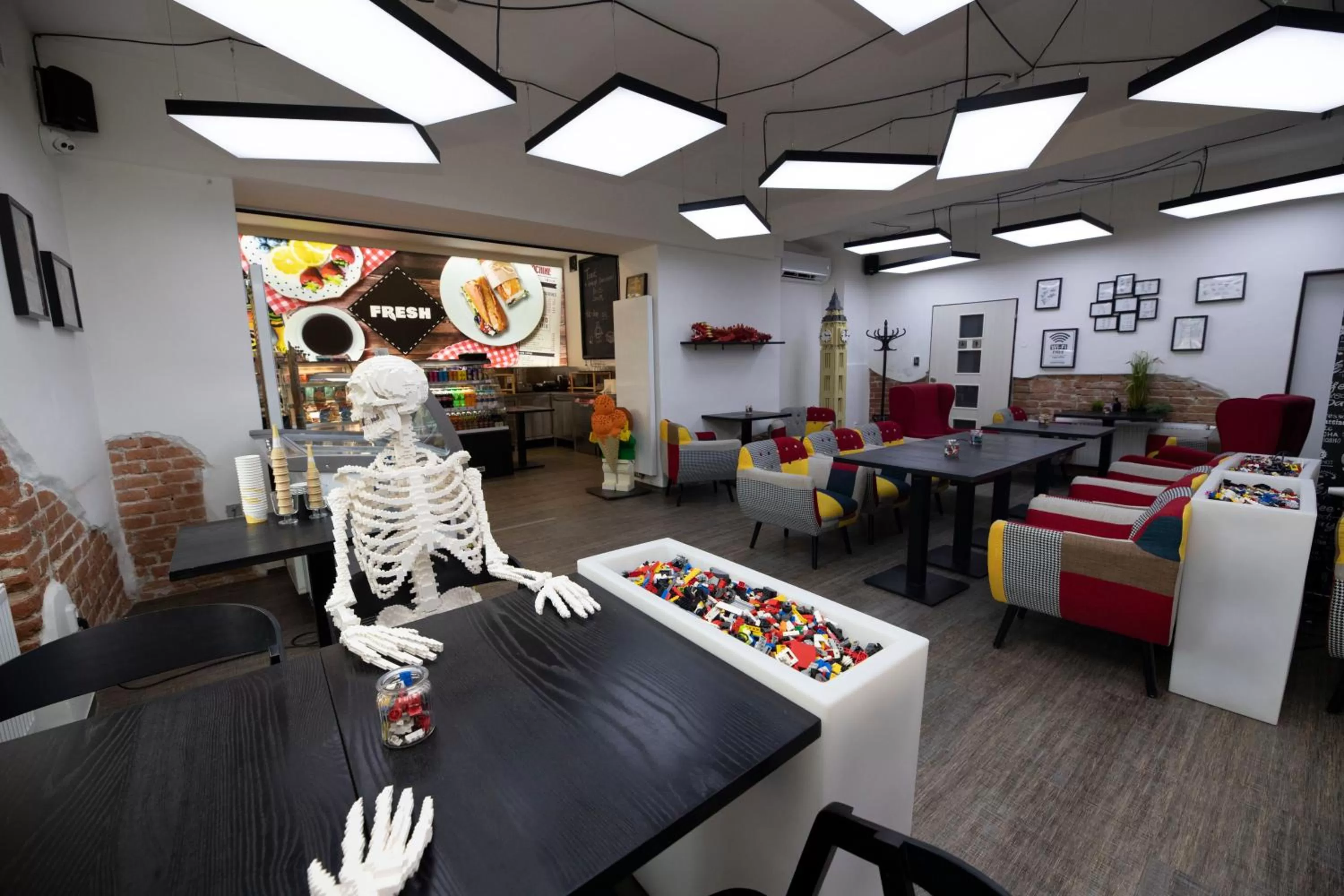 Seating area in Hotel a Museum of Bricks