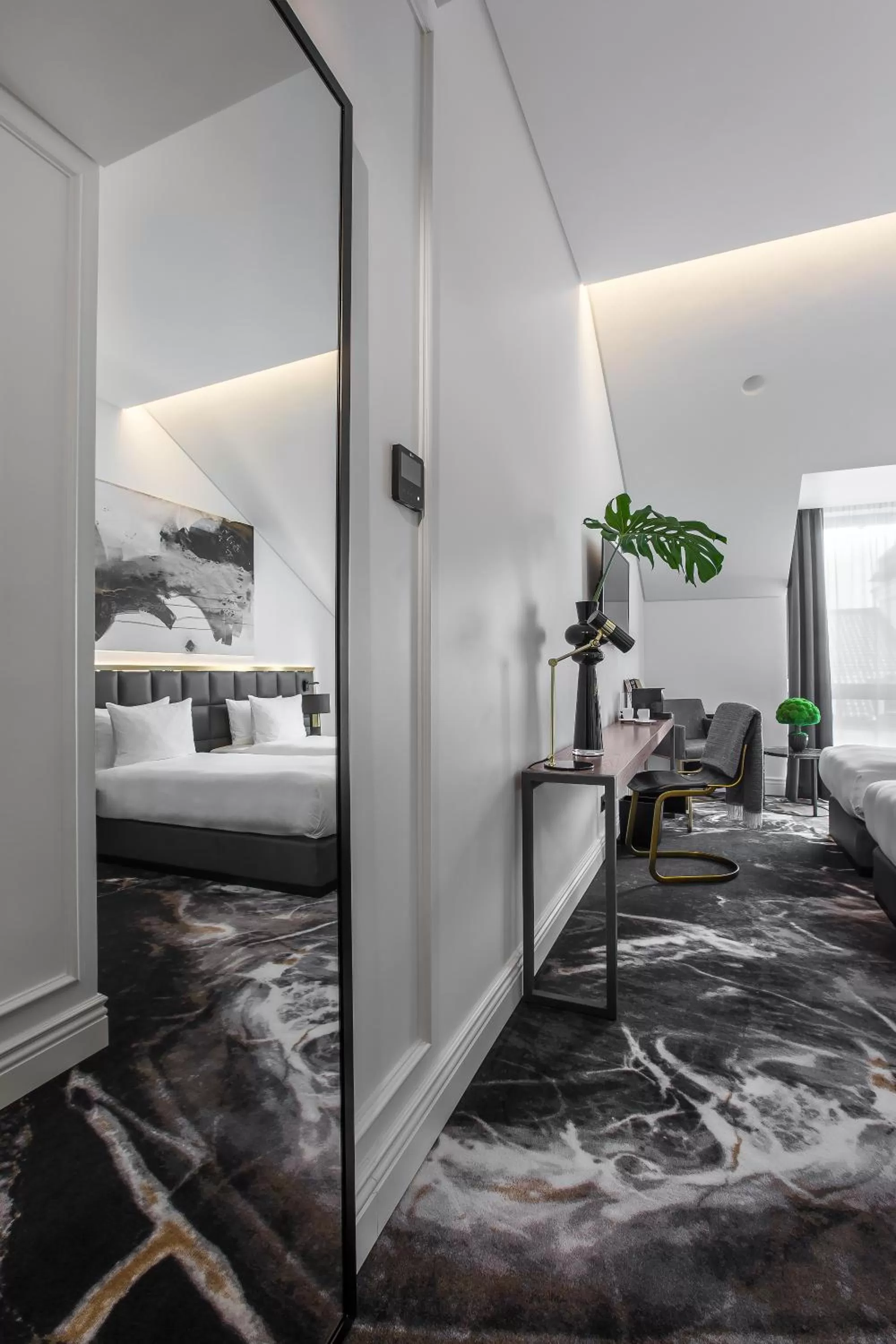 Bed in Hotel Pacai, Vilnius, a Member of Design Hotels