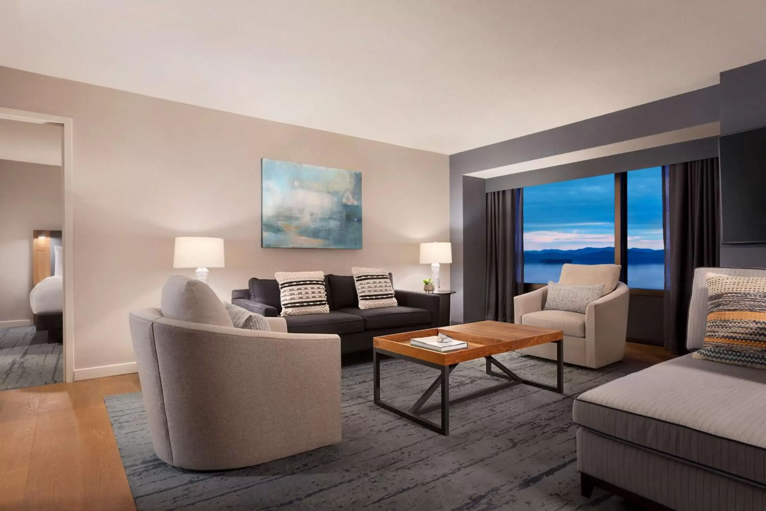 Living room, Seating Area in Hilton Burlington Lake Champlain