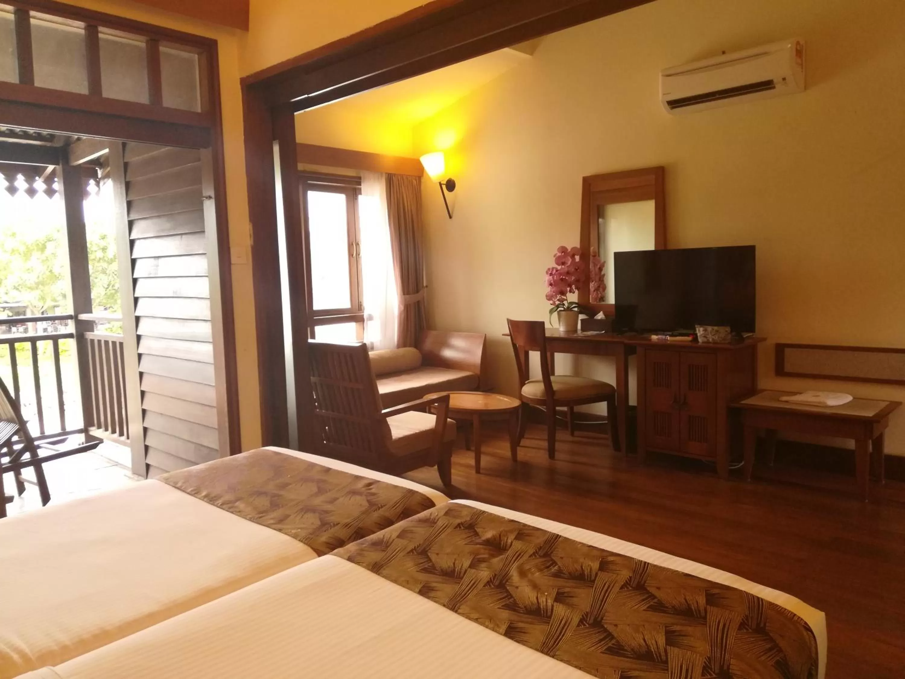 Bed in Langkawi Lagoon Beach Resort