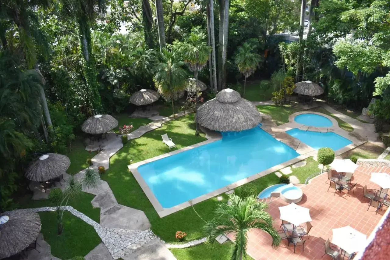 Pool View in Hotel Maya Palenque