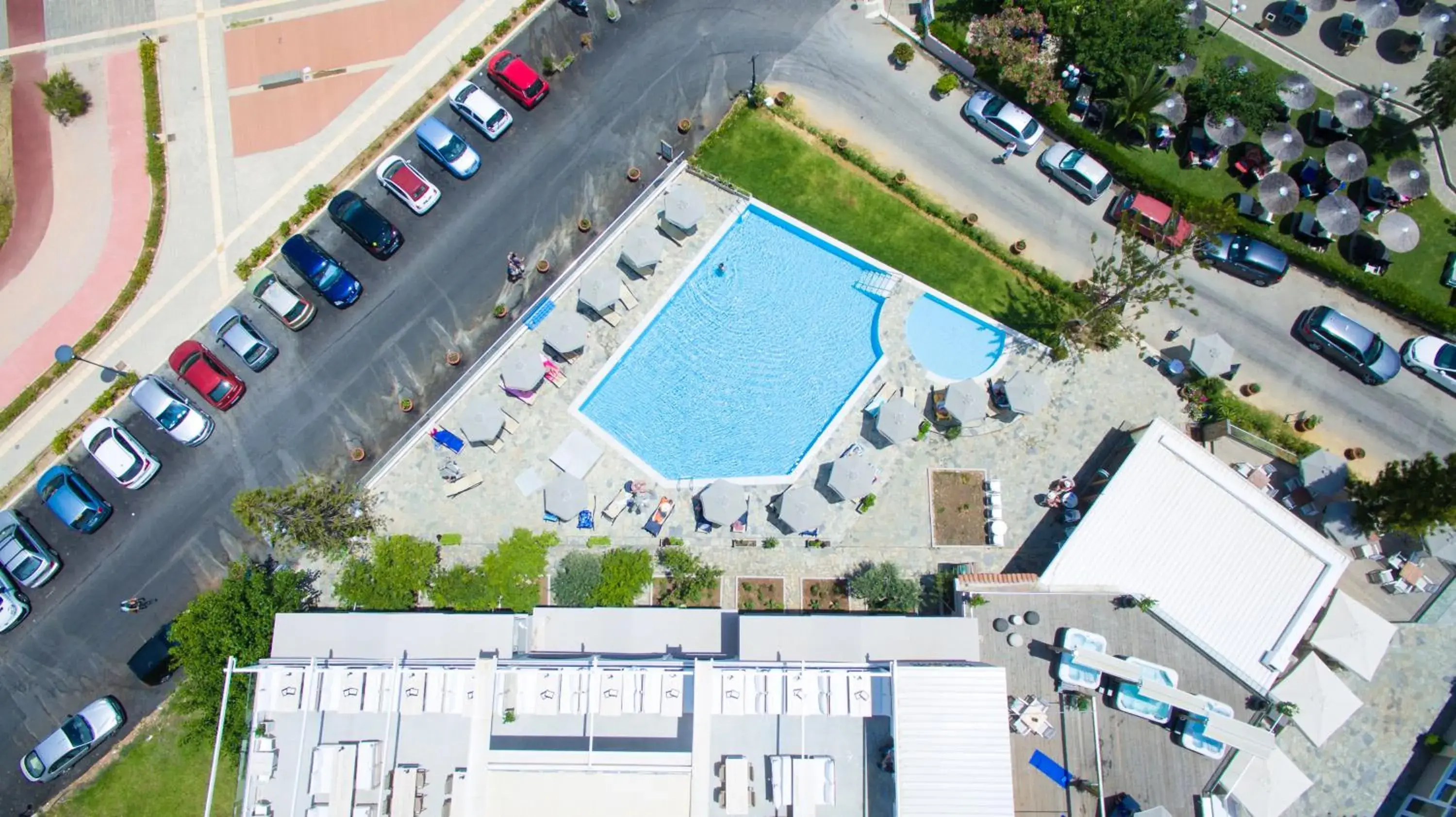 Swimming pool, Bird's-eye View in Georgioupolis Beach Hotel