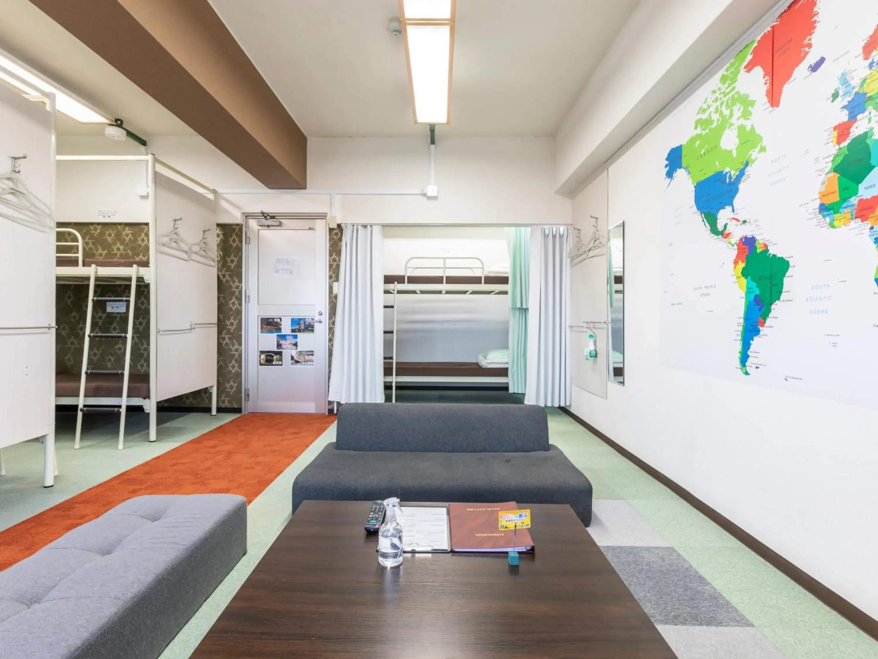 Seating area in Omotenashi Hostel Miyajima