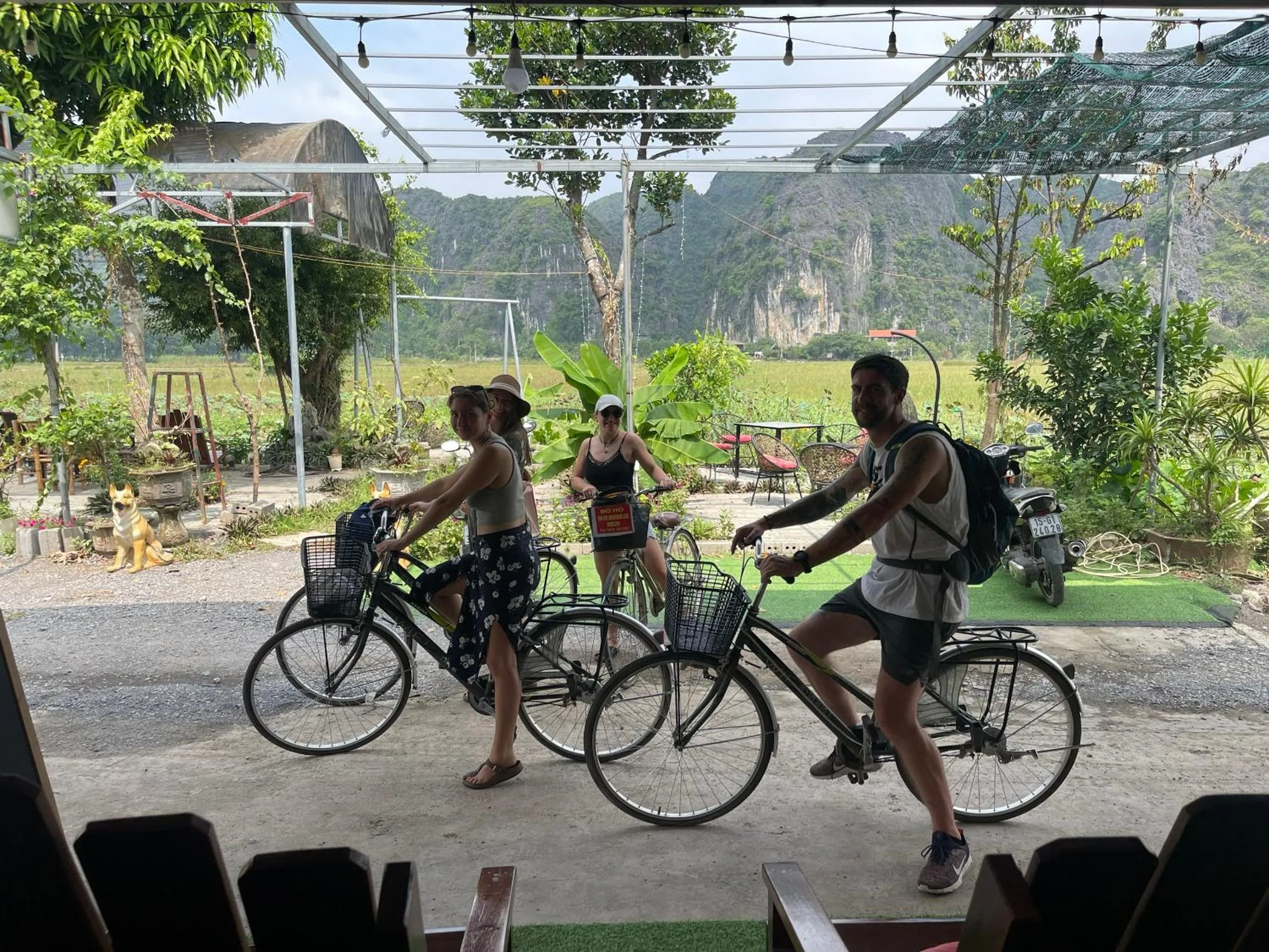 Biking in Tam Coc Mountain View Homestay