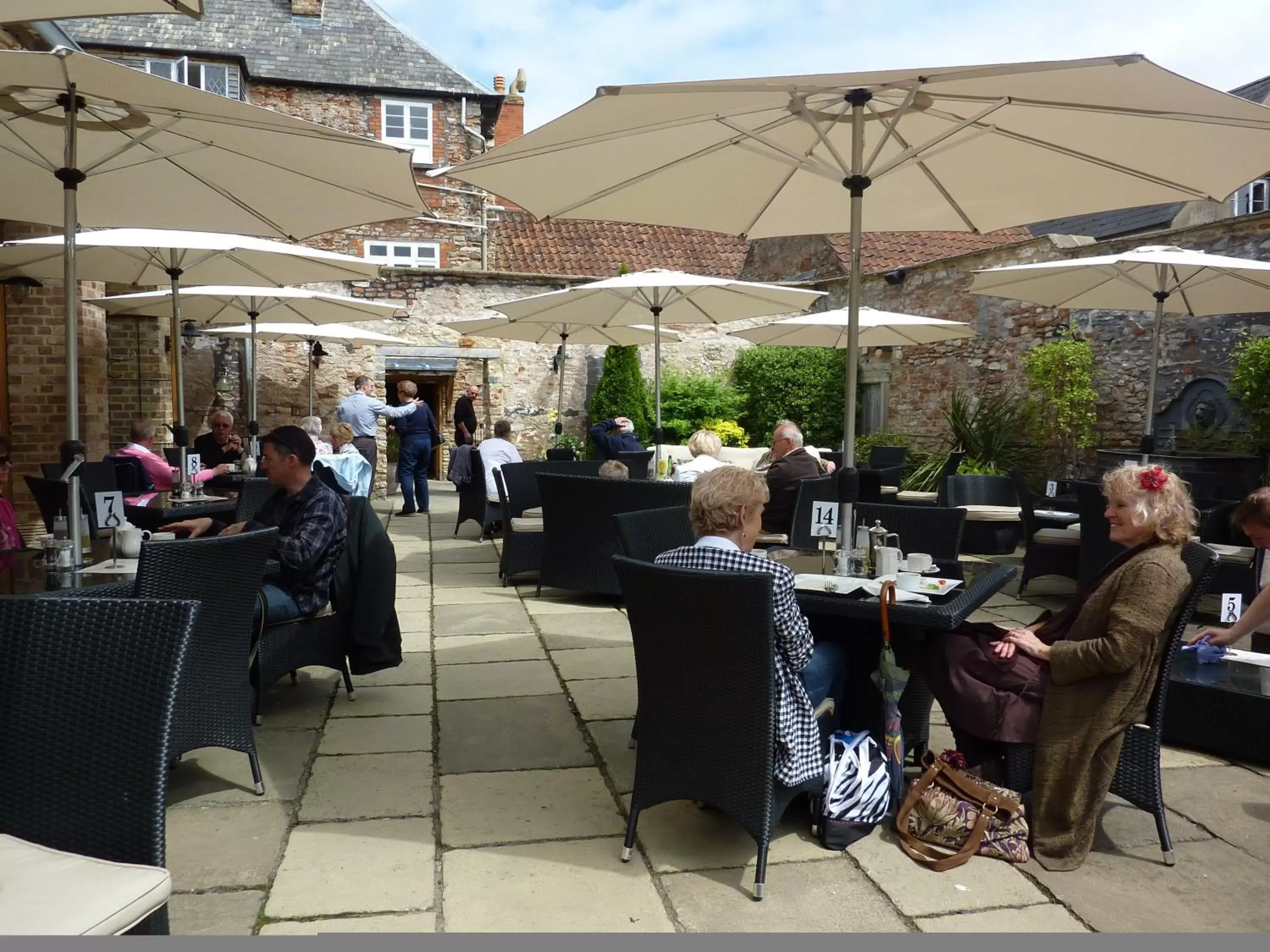 Balcony/Terrace, Restaurant/Places to Eat in The Swan Hotel, Wells, Somerset