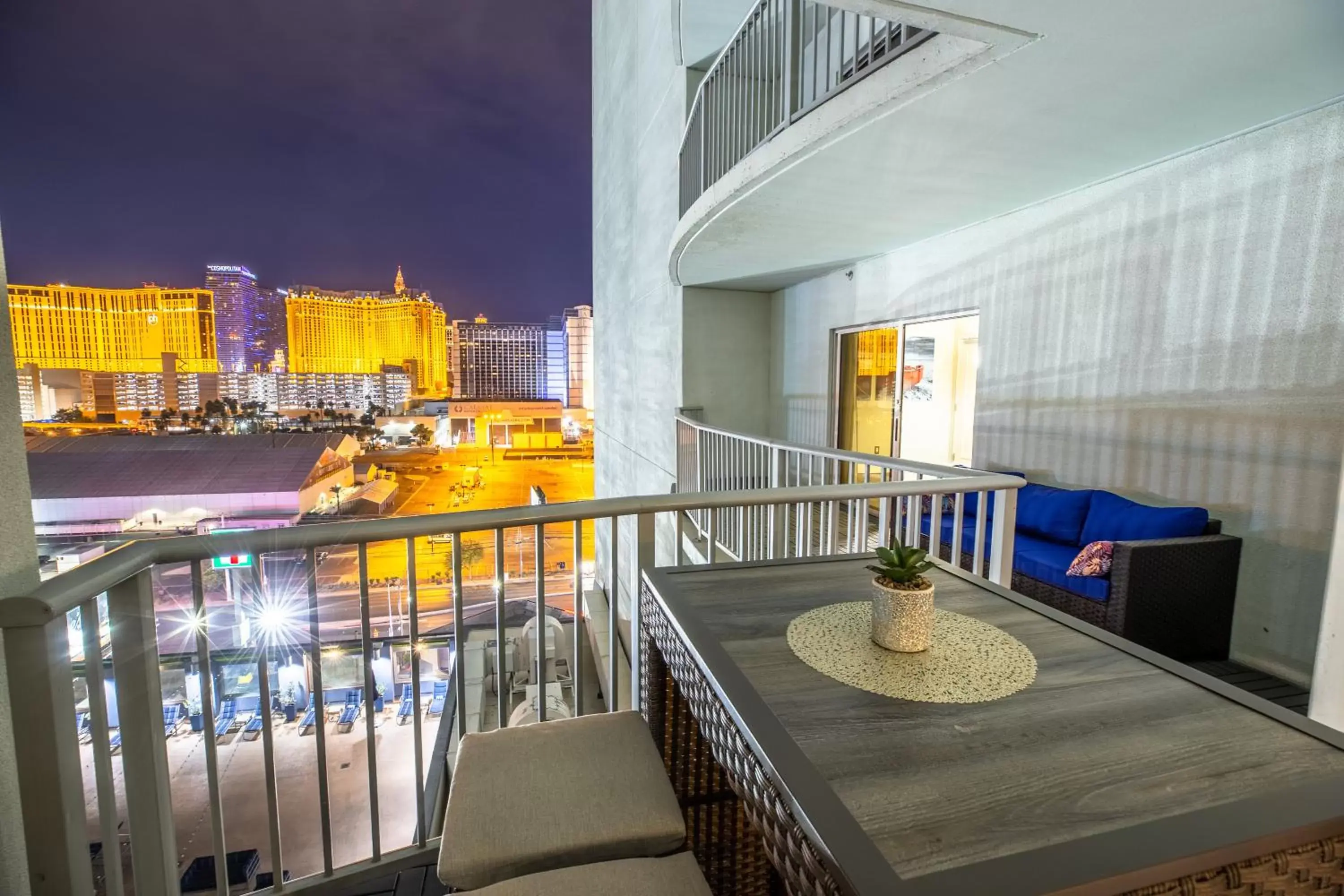 Balcony/Terrace in 2100 SqFt Penthouse Suite W/ Strip Views! POOL GYM