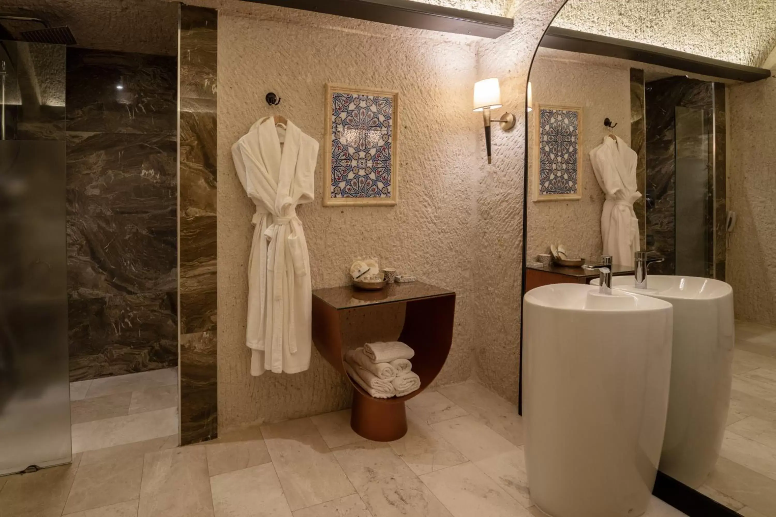 Bathroom in Artemis Cave Suites & Spa- Adults Only